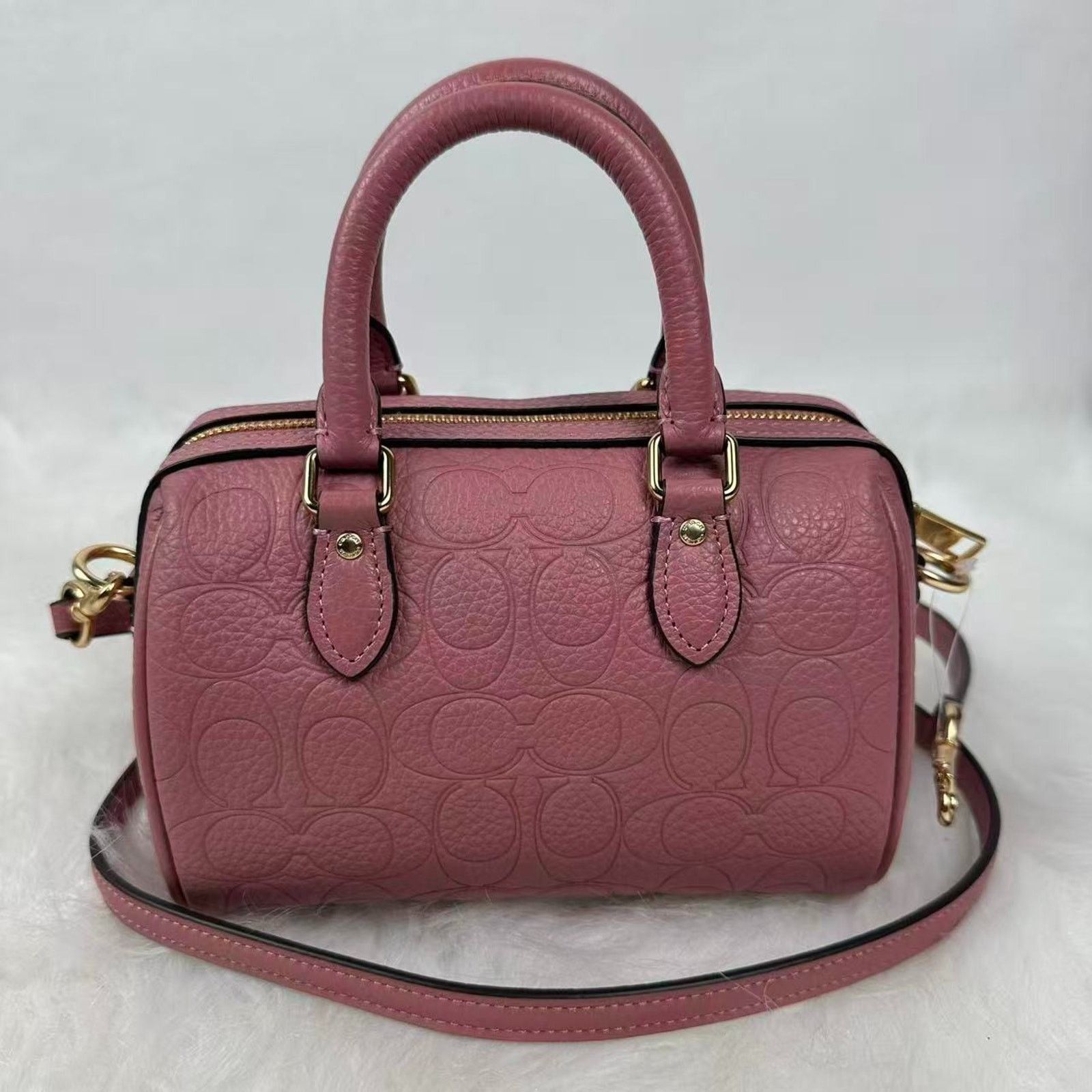 Coach Coach Mini Rowan Crossbody Sig Leather Pebbled Leather/Peony Size ONE SIZE - 2 Thumbnail
