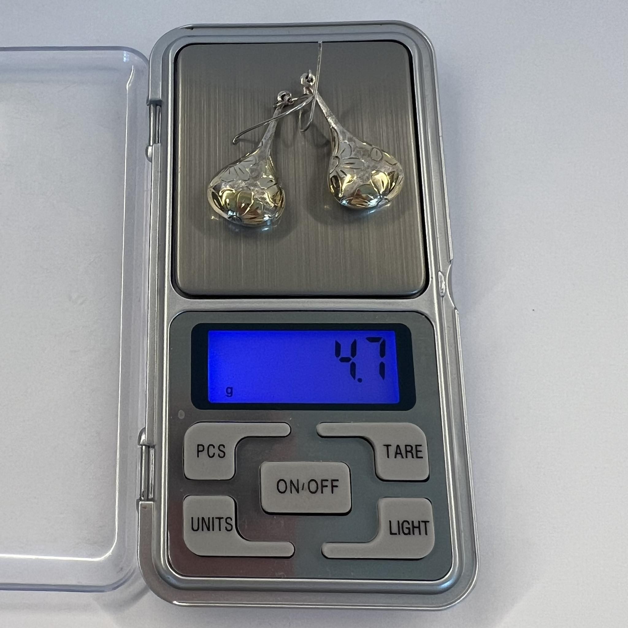 Vintage Vintage Gilt Sterling Silver 925 Earrings Drops Italy Size ONE SIZE - 2 Thumbnail