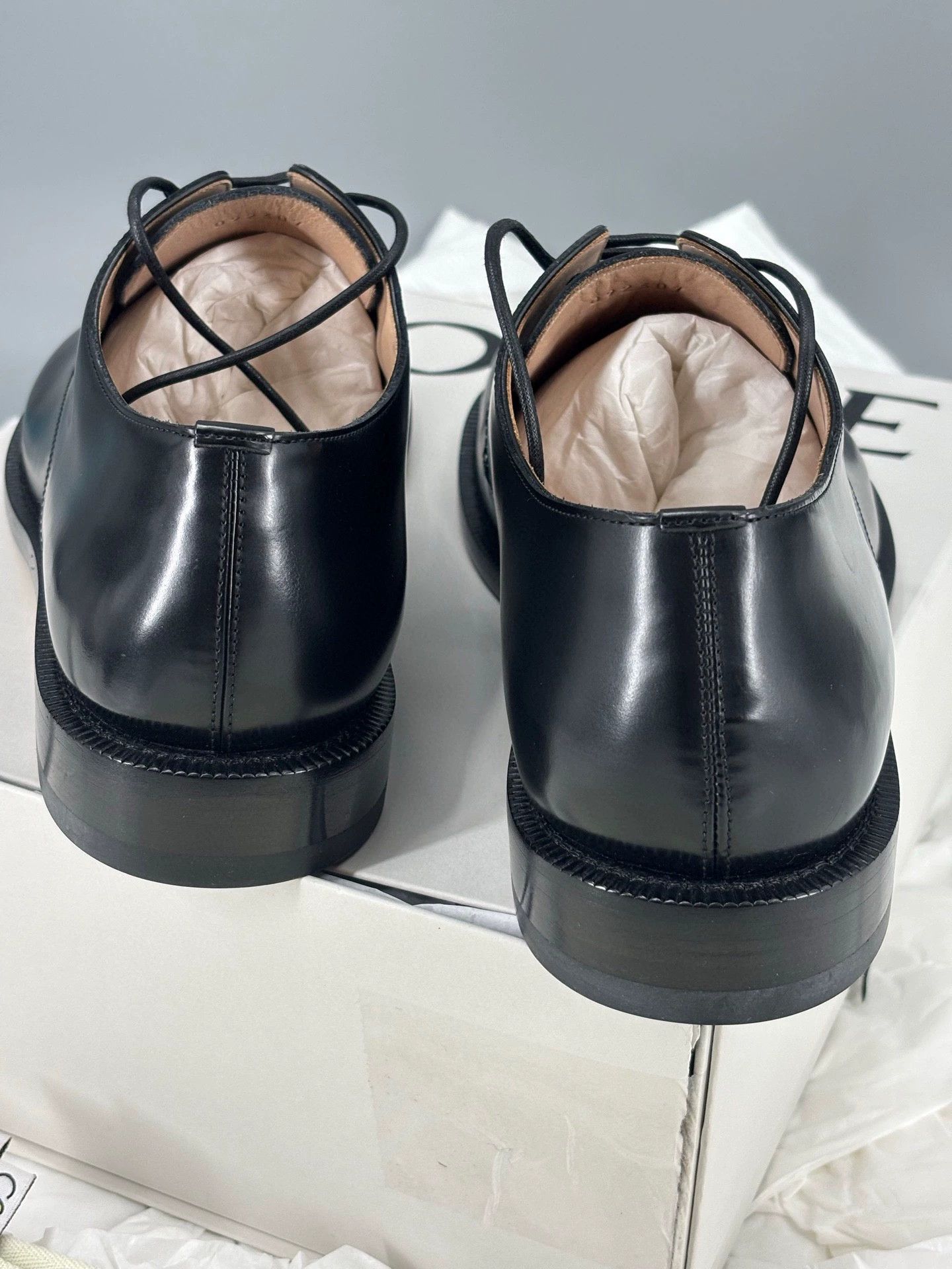 Loewe Loewe Black Leather Campo Shoes for Men Size US 8.5 / EU 41-42 - 5 Thumbnail