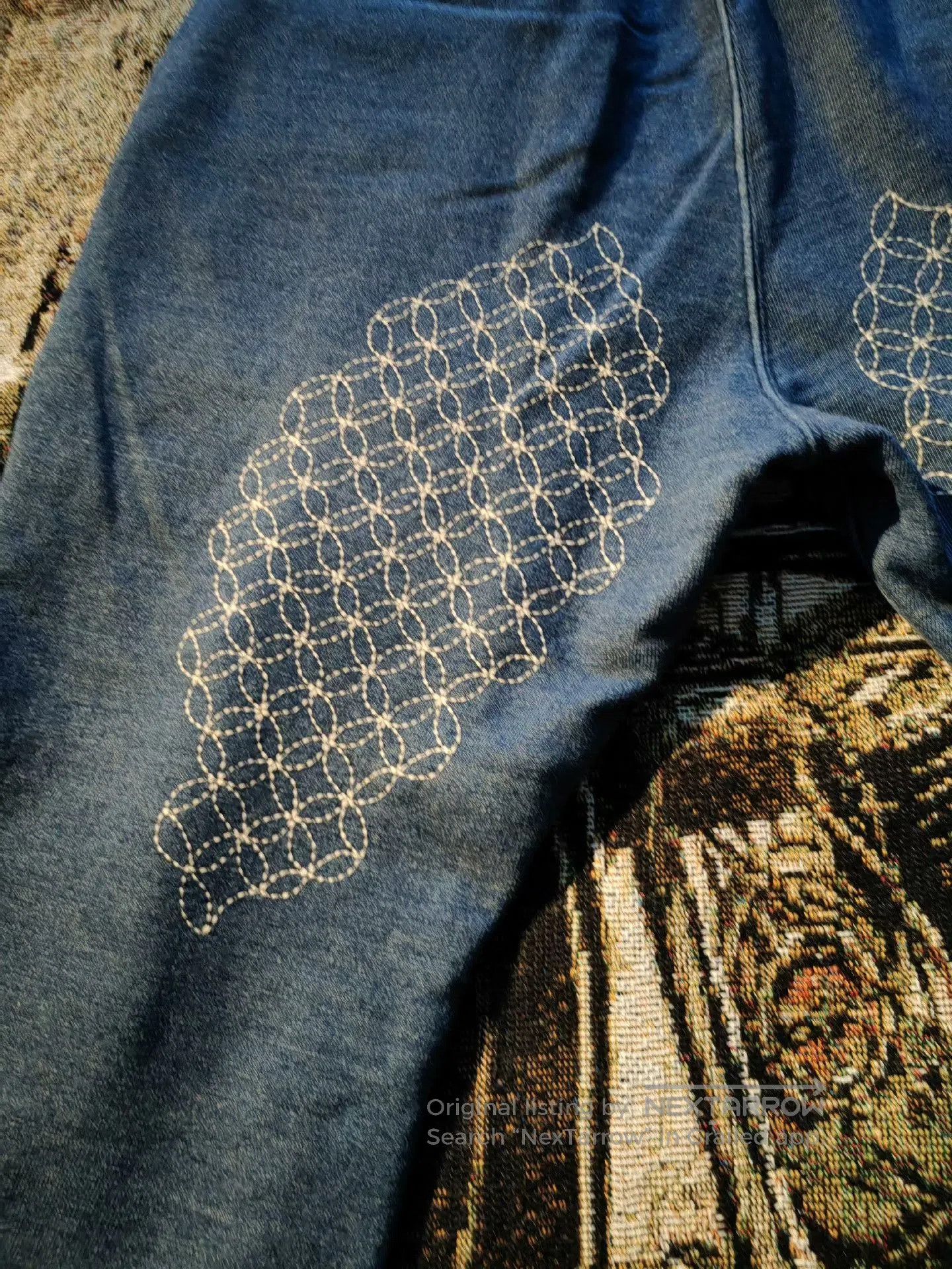 Kapital Kapital Vintage Indigo Chrysanthemum Jeans. Size US 26 / EU 42 - 9 Thumbnail