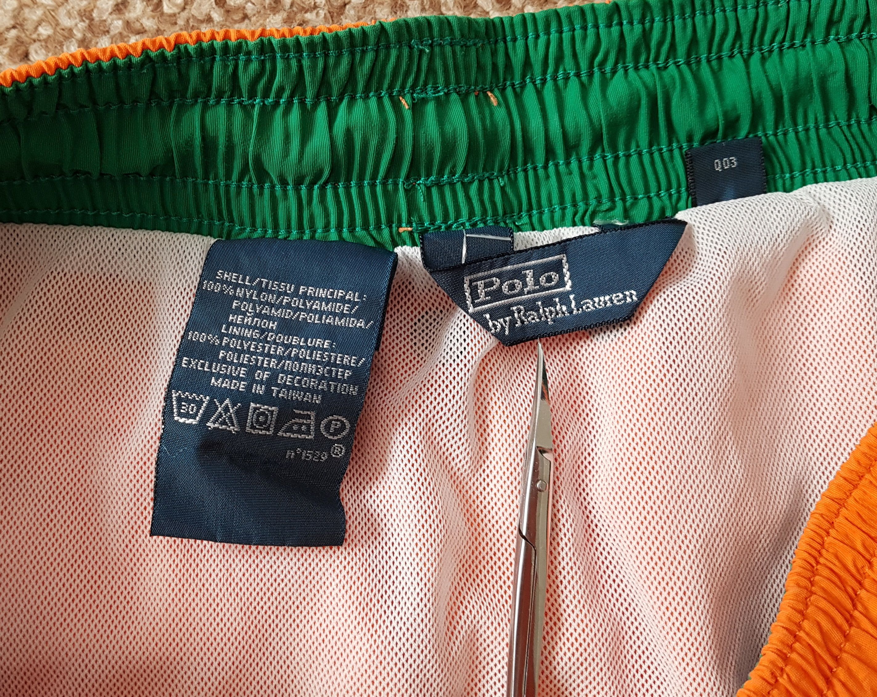 Polo Ralph Lauren Vintage Polo Ralph Lauren Nylon Swim Shorts Orange sz S Size US 30 / EU 46 - 6 Thumbnail