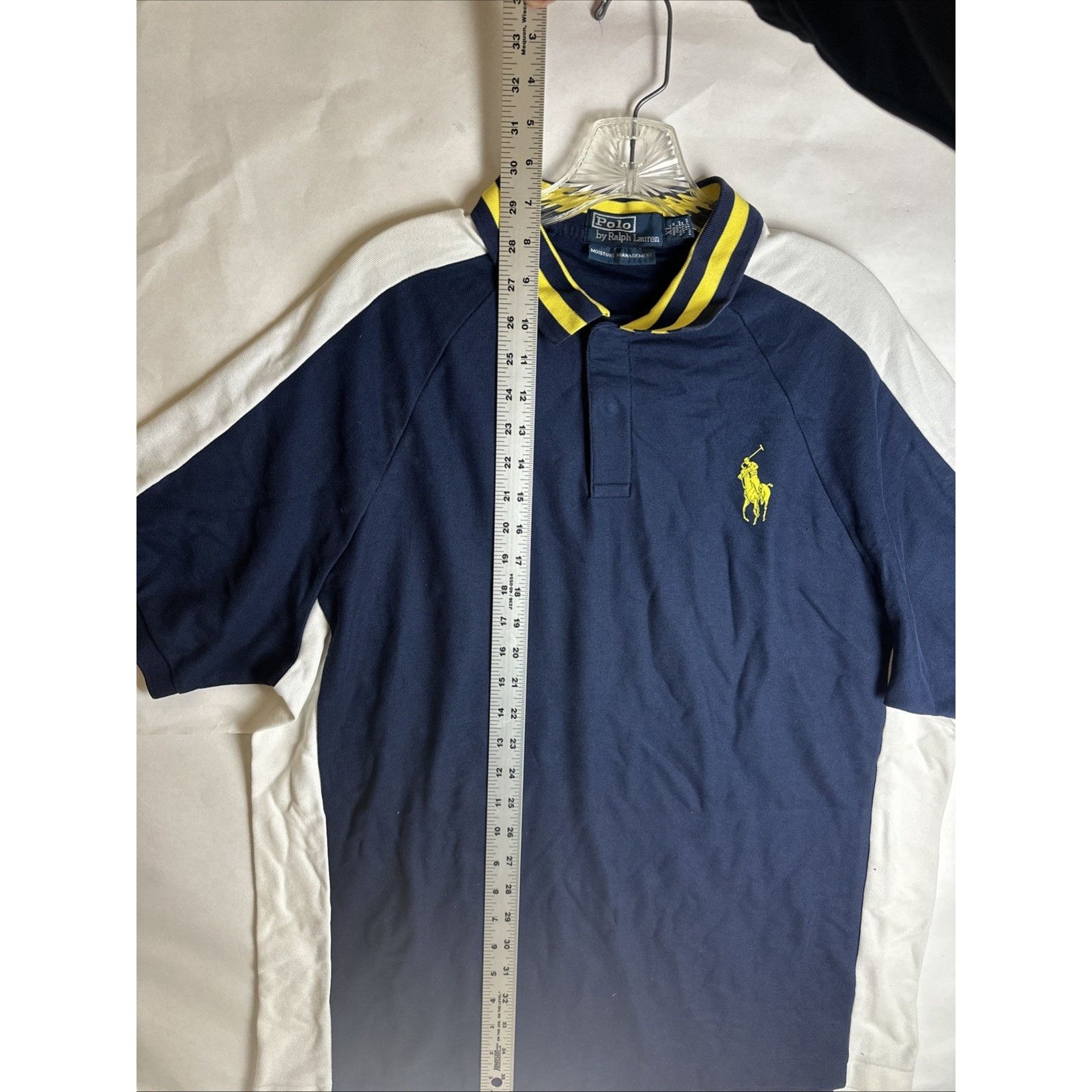 Polo Ralph Lauren Polo Ralph Lauren Polo Shirt Mens XL Blue Yellow Big Pony Size US XL / EU 56 / 4 - 9 Thumbnail