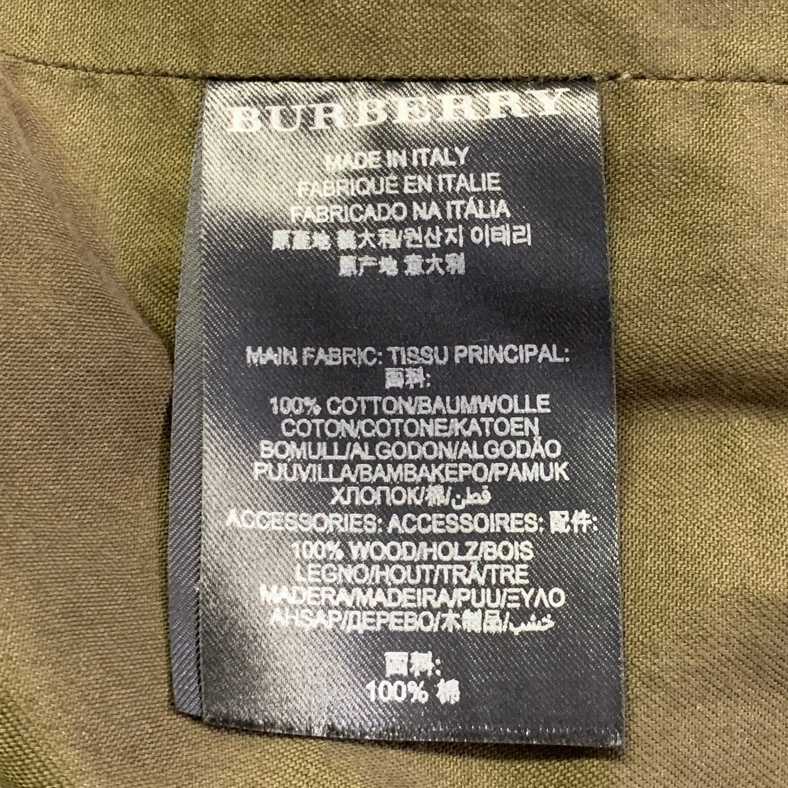 Burberry Prorsum BURBERRY PRORSUM by CHRISTOPHER BAILEY Green Cotton Coat Size US S / EU 44-46 / 1 - 5 Thumbnail