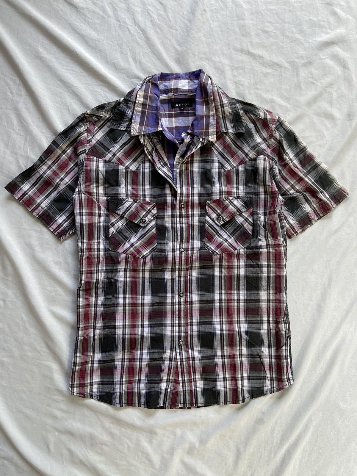 Japanese Brand OMKOE DOUBLE LAYER BUTTON UP SHIRT Size US L / EU 52-54 / 3 - 2 Thumbnail