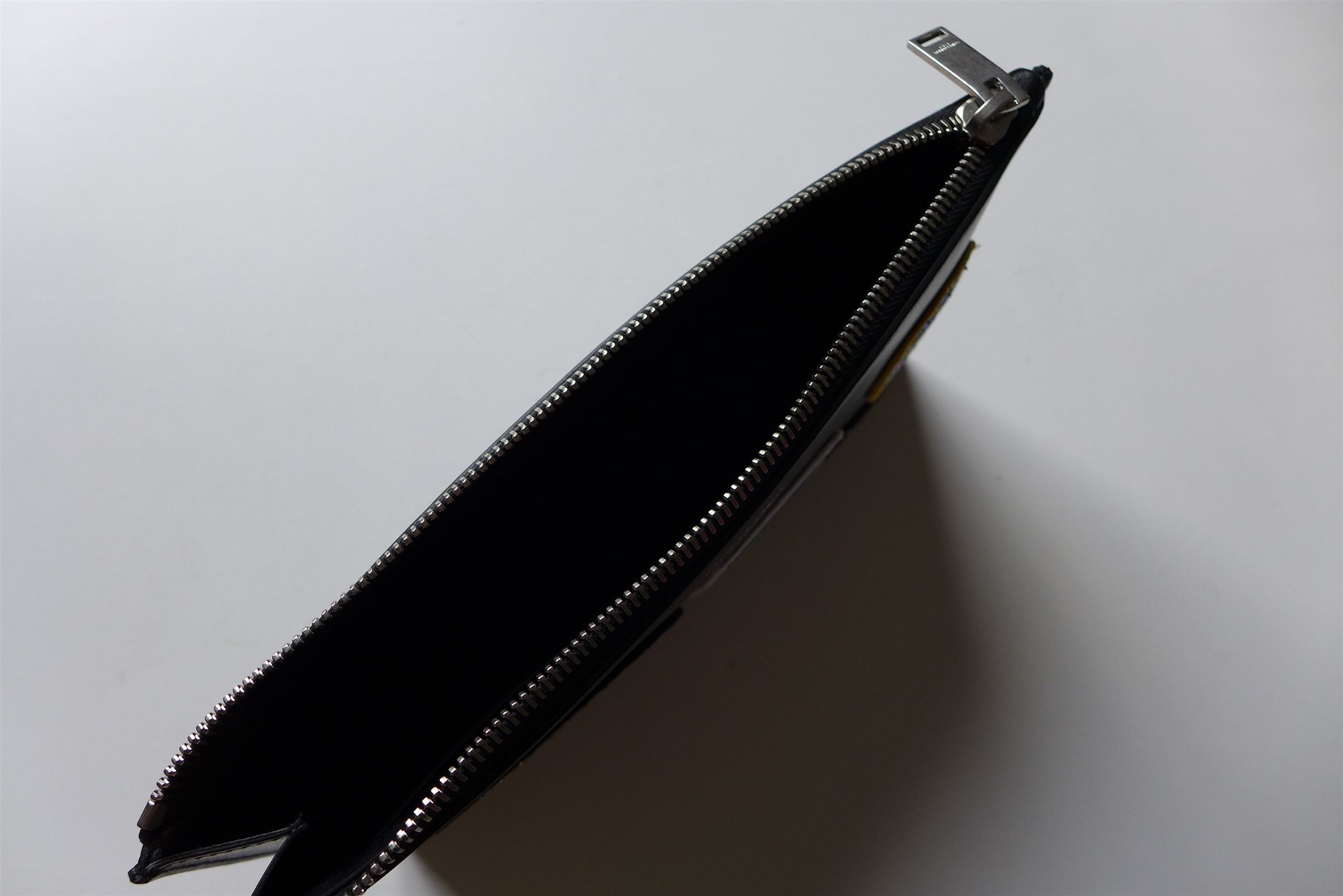 Saint Laurent Paris Saint Laurent Multi Patch Zip Pouch - Black Calf Leather Size ONE SIZE - 9 Thumbnail