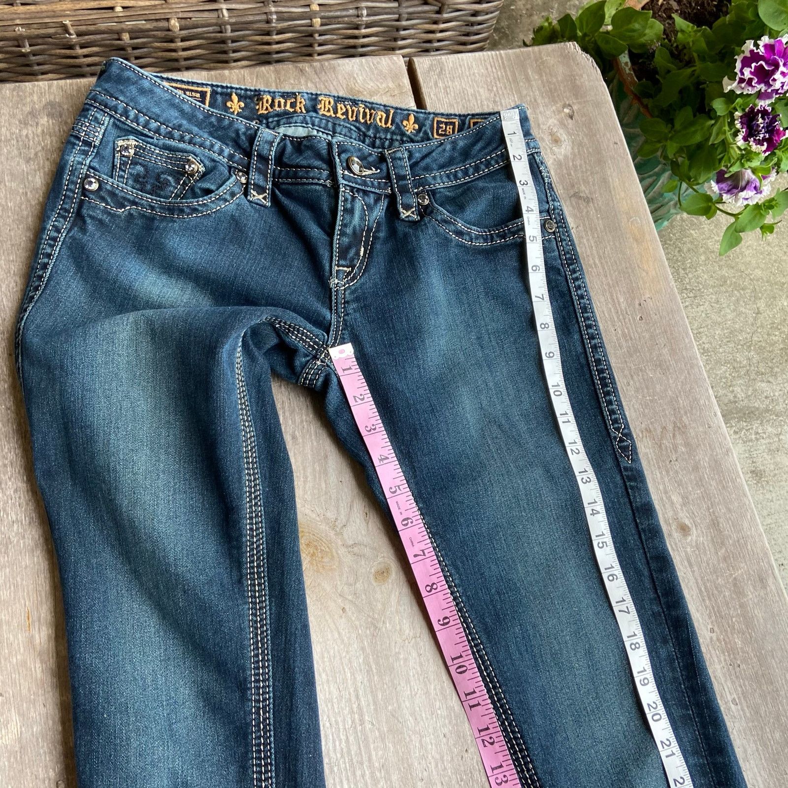 Rock Revival Rock Revival Buckle Jacklyn Super Skinny Dark Jeans 28 Size 28" / US 6 / IT 42 - 7 Thumbnail