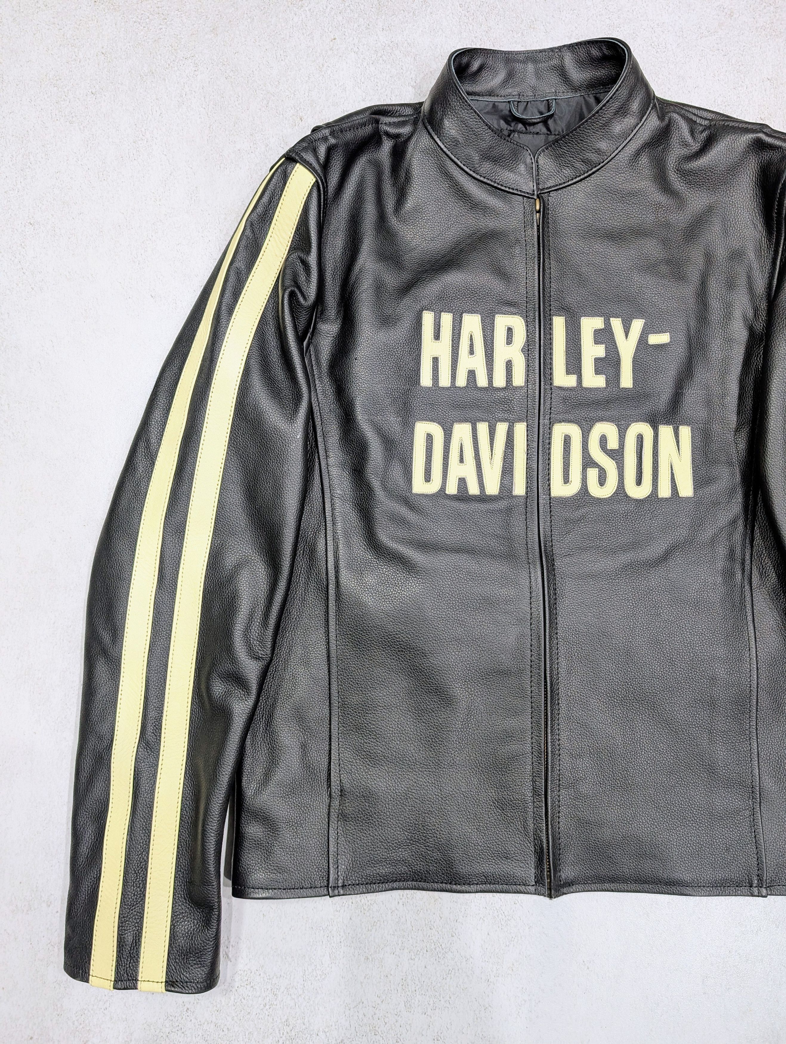 Harley Davidson 💥 Harley Davidson 💥 RARE Leather Jacket Racing Biker Size US XL / EU 56 / 4 - 2 Thumbnail