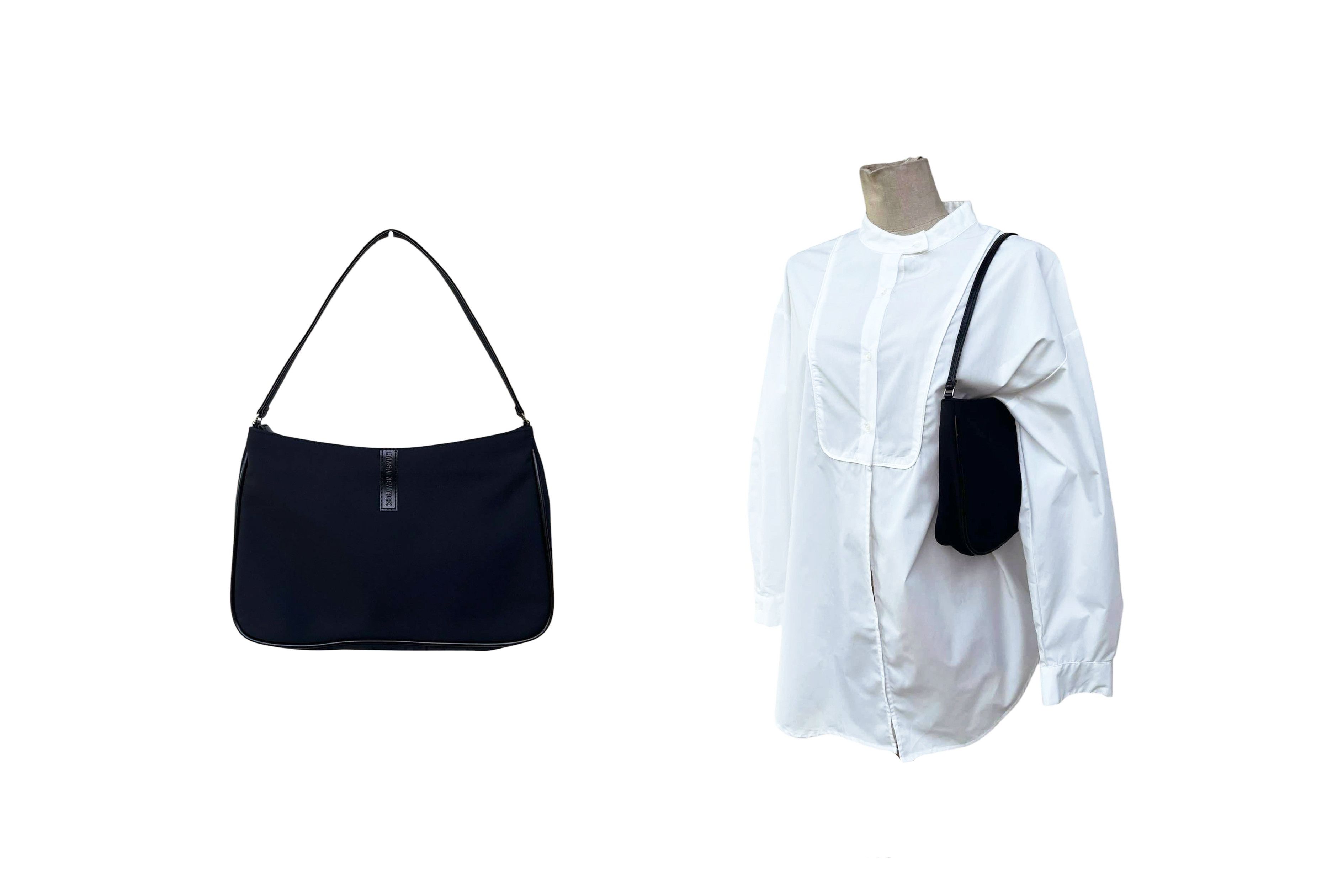 Japanese Brand KANSAI NEW YORK Black Nylon and Leather shoulder bag Size ONE SIZE - 2 Thumbnail
