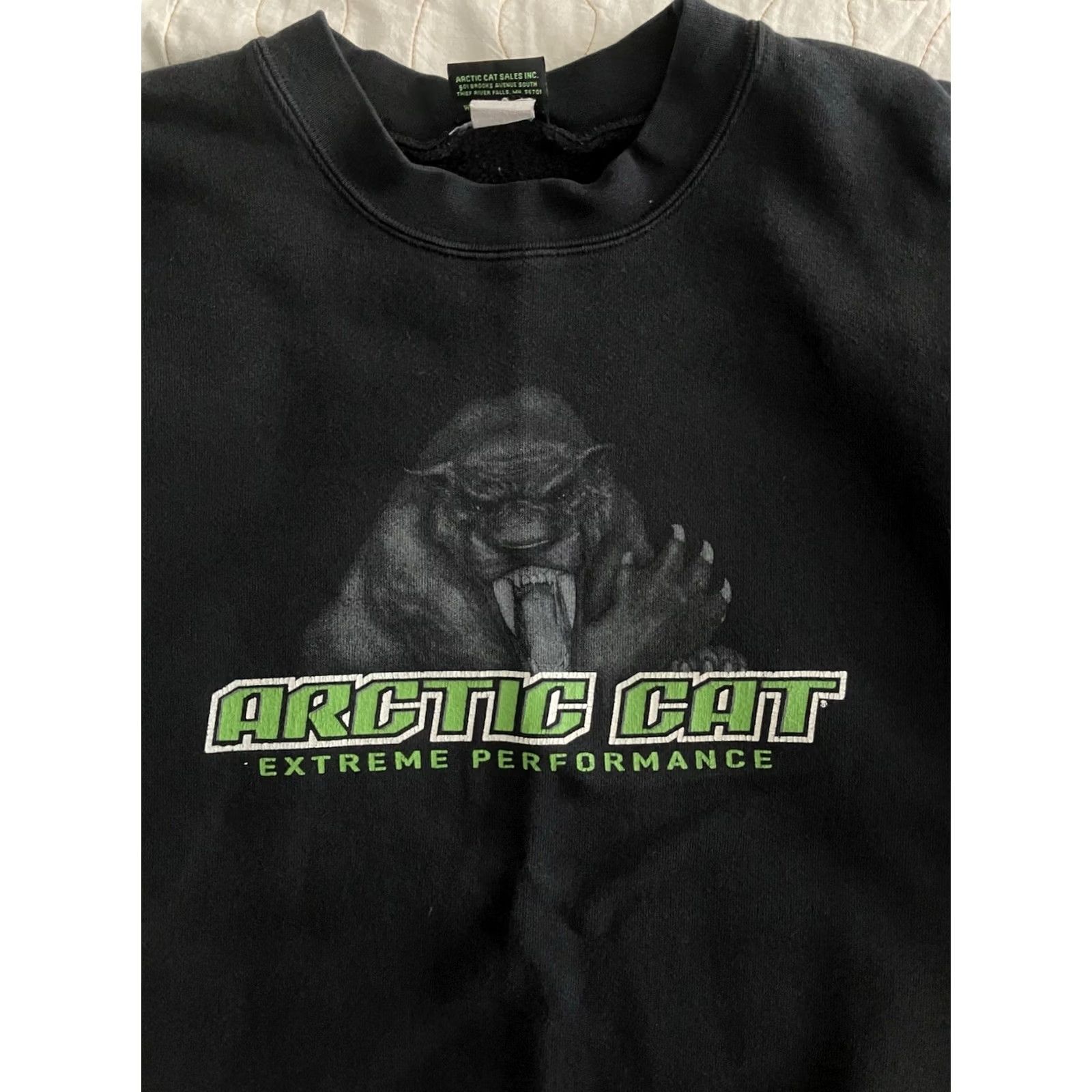 Vintage VINTAGE Arctic Cat Snowmobile Crewneck Sweatshirt Logo Black Small Men Pullover 90s Winter Size US S / EU 44-46 / 1 - 2 Thumbnail