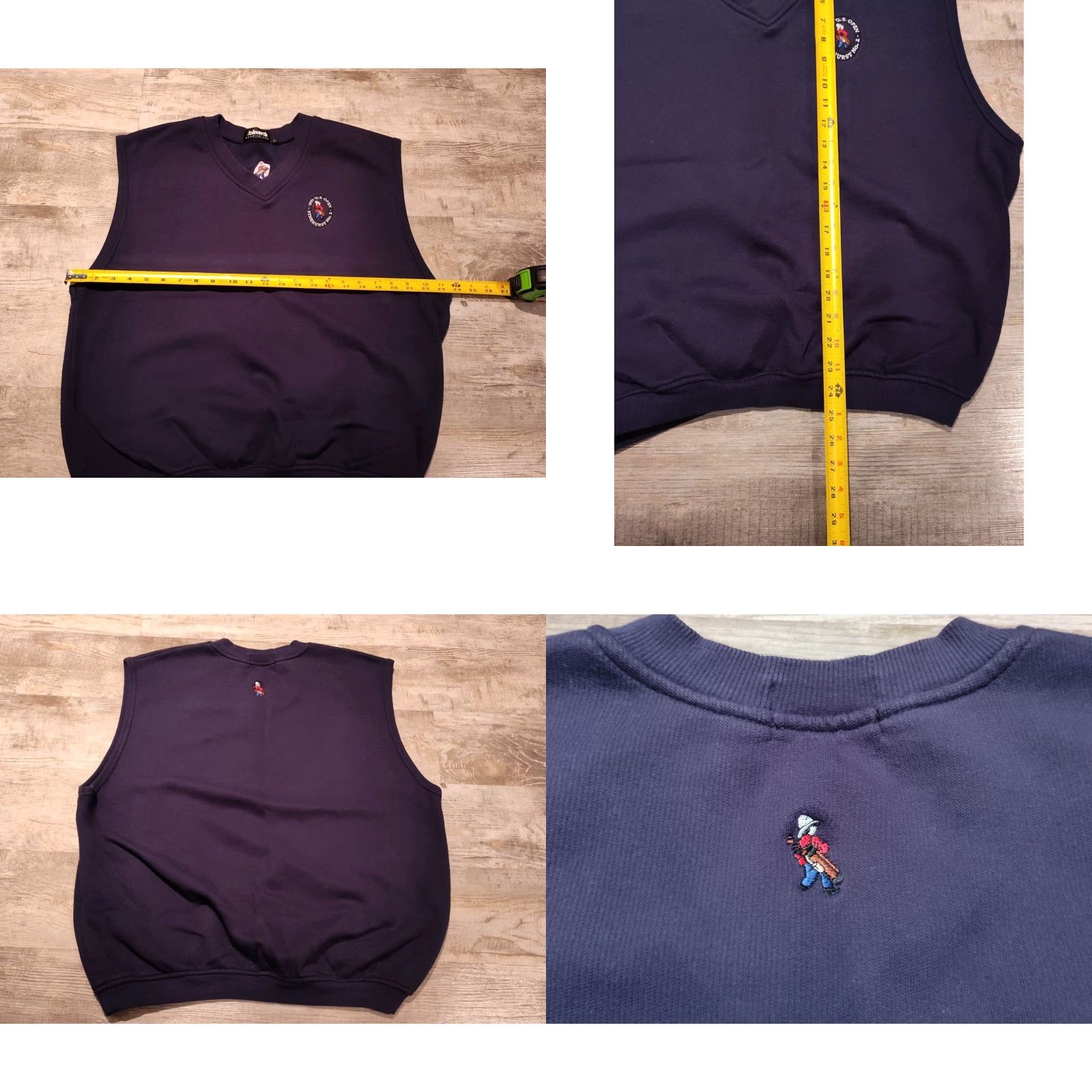 Vintage VINTAGE Ashworth Golf Sweater Vest Mens Large Dark Blue Pinehurst #2 USA Made Size US L / EU 52-54 / 3 - 8 Thumbnail