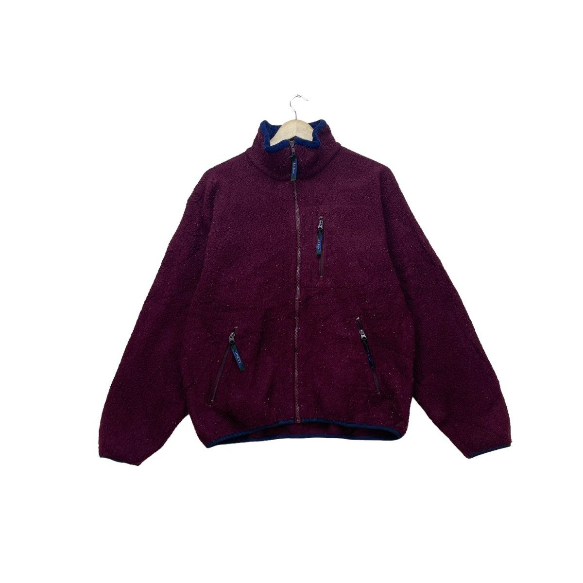 L.L. Bean 💥Vintage LL Bean Jacket Marron Fleece Size US M / EU 48-50 / 2 - 1 Thumbnail
