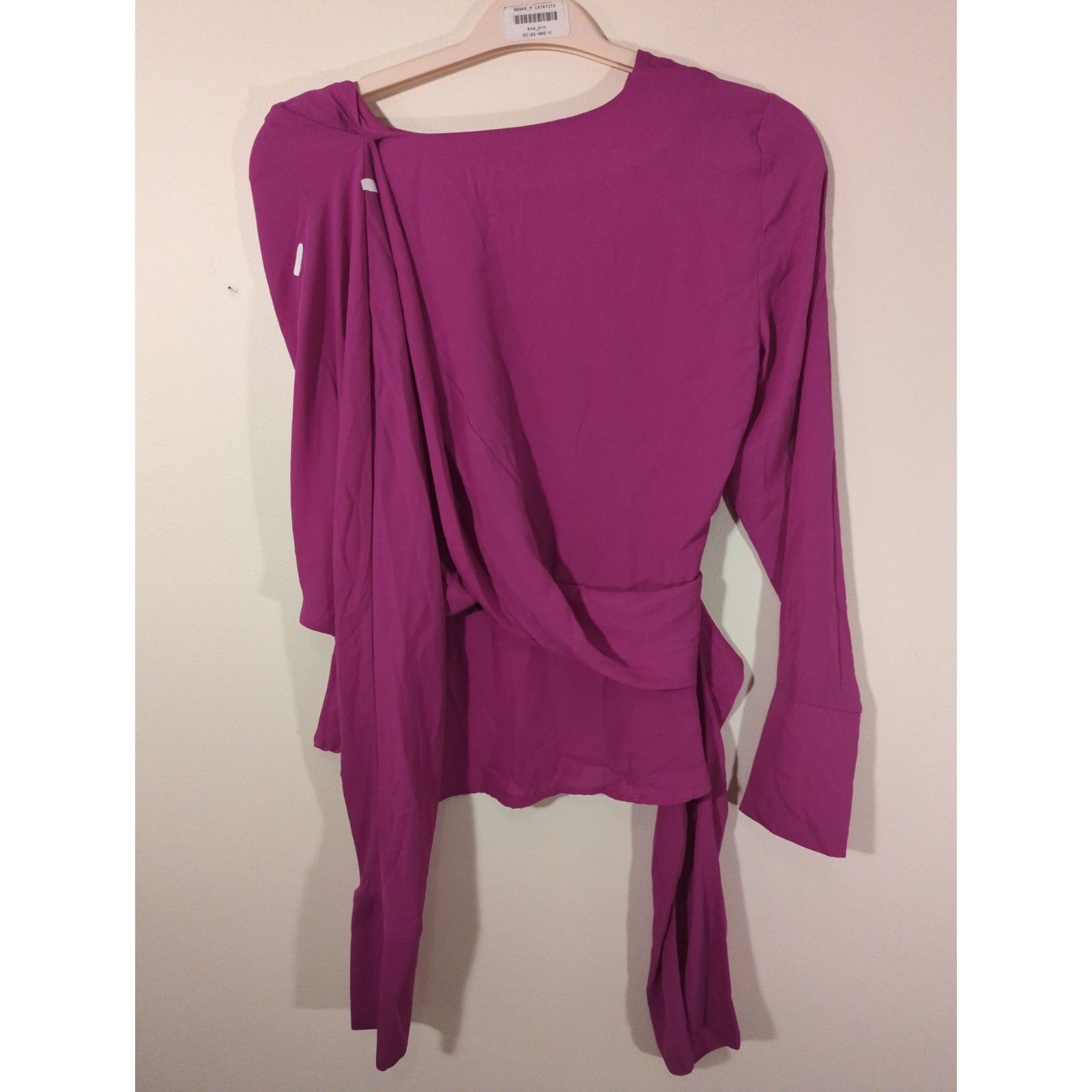 Other RTR Atlein Sz 6 Pink Side Tie Long Sleeve V-Neck Blouse Top Size M / US 6-8 / IT 42-44 - 7 Thumbnail