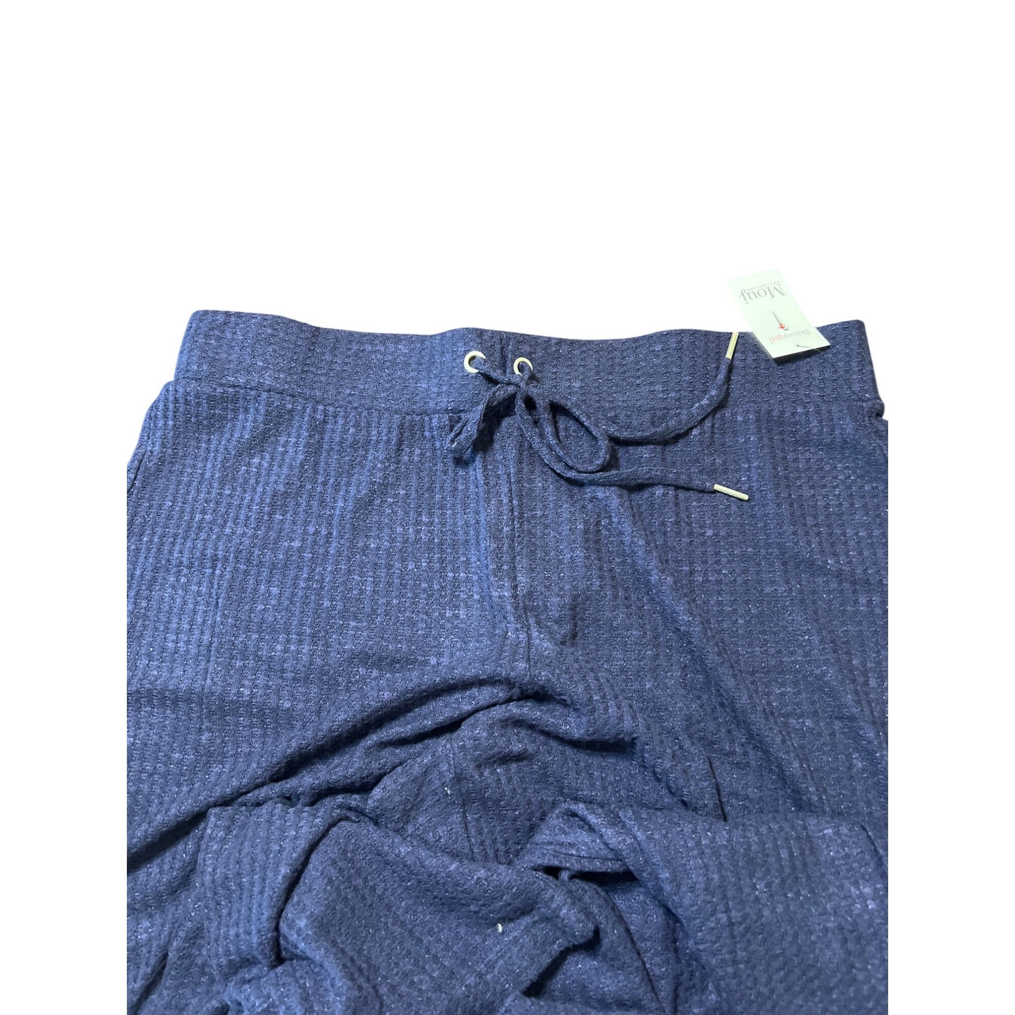Other Mouj By Skinnygirl Womens Lounge Pants Navy Blue Drawstring Size 40" / US 18 - 2 Thumbnail