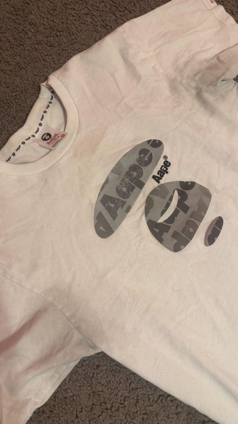 Aape Aape White Printed T Shirt Size US M / EU 48-50 / 2 - 3 Thumbnail