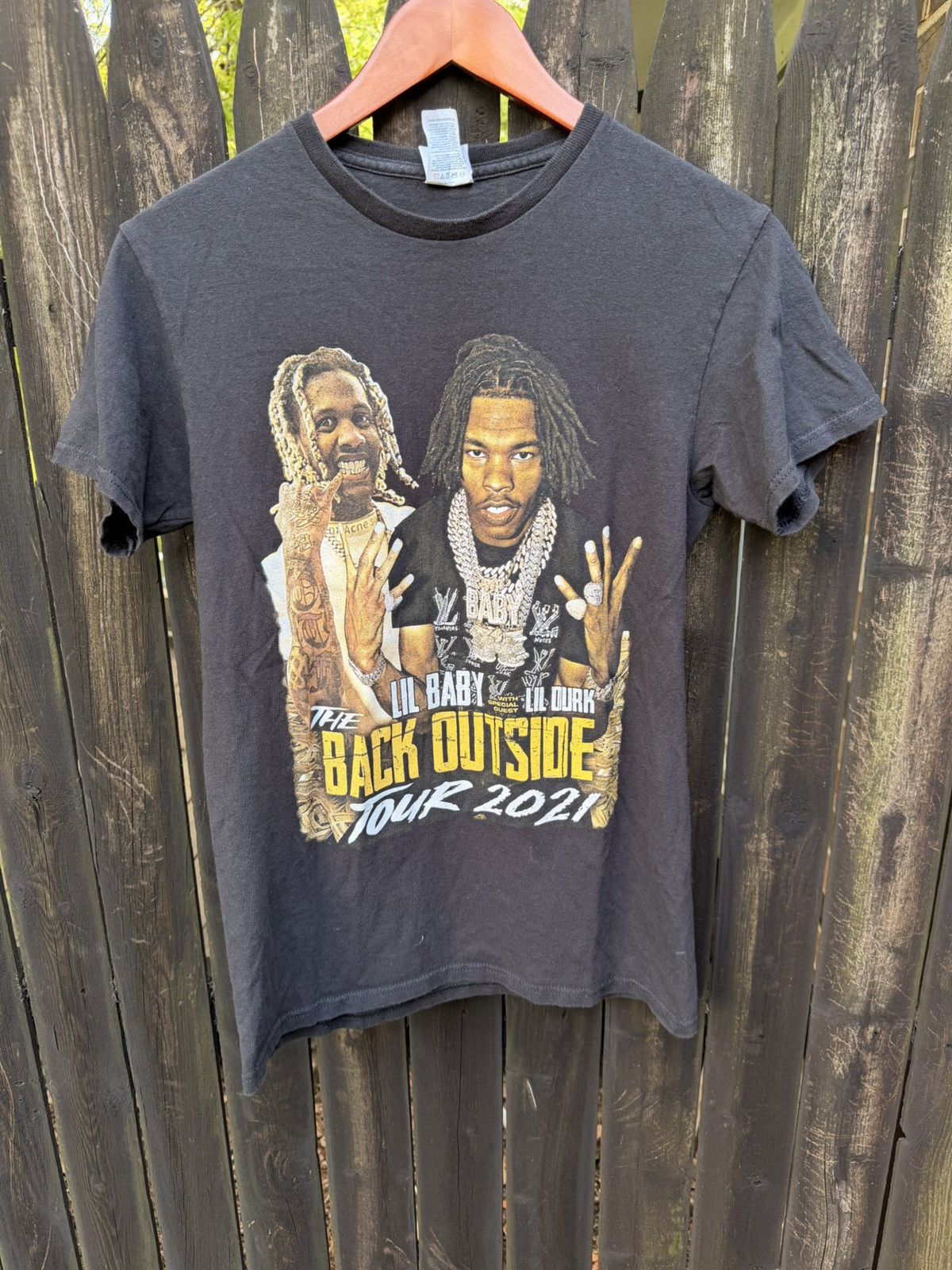 Rap Tees LIL BABY X LIL DURK THE BACK OUTSIDE TOUR 2021 tee Size S Size US S / EU 44-46 / 1 - 1 Thumbnail