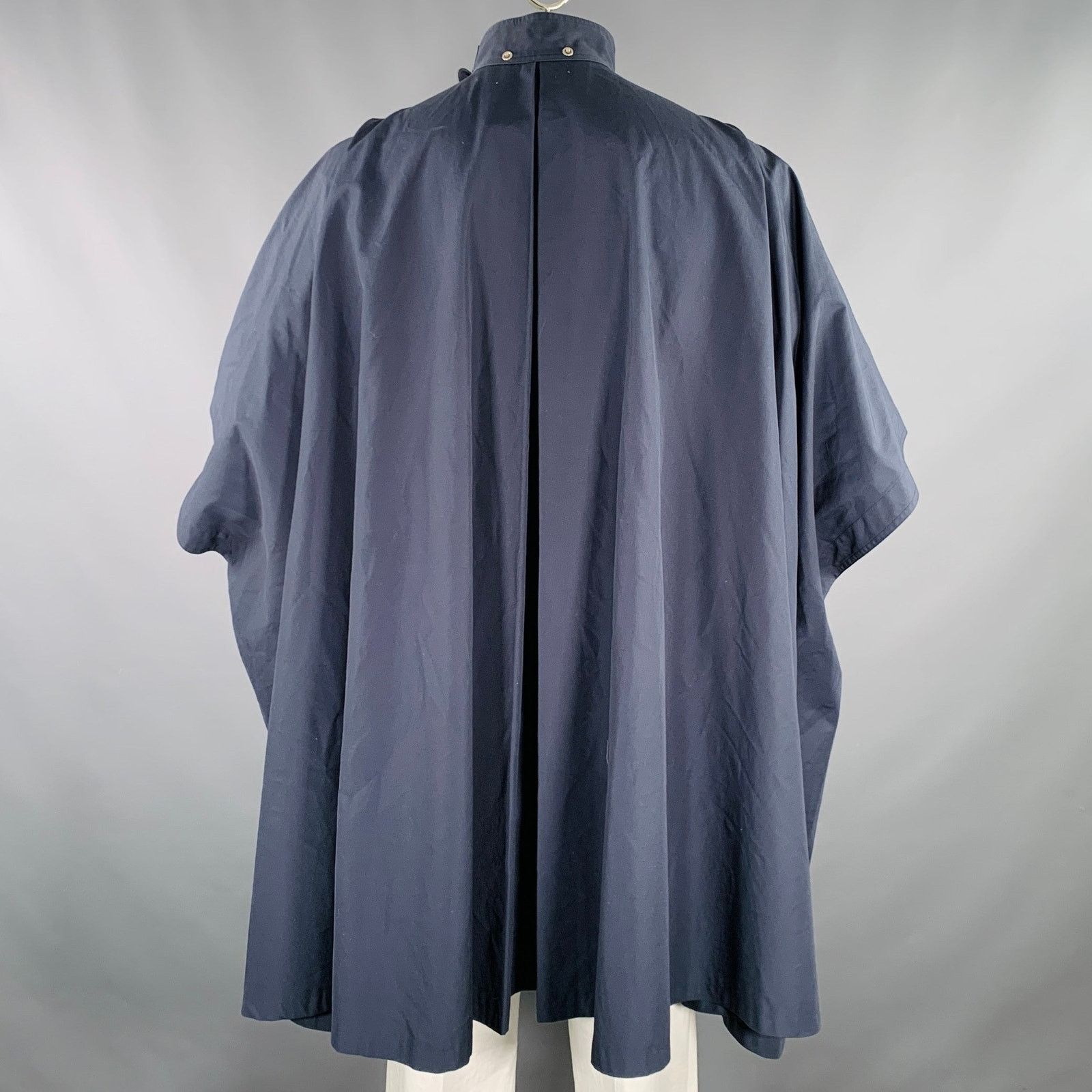 Thierry Mugler THIERRY MUGLER One Size Light Cotton Snaps Poncho Coat Size US XL / EU 56 / 4 - 3 Thumbnail