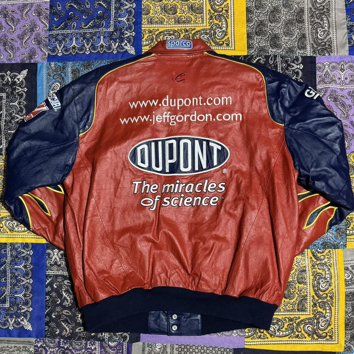 DuPont × Jeff Hamilton × NASCAR Vintage leather jacket Jeff Hamilton dupont Size US XL / EU 56 / 4 - 2 Thumbnail