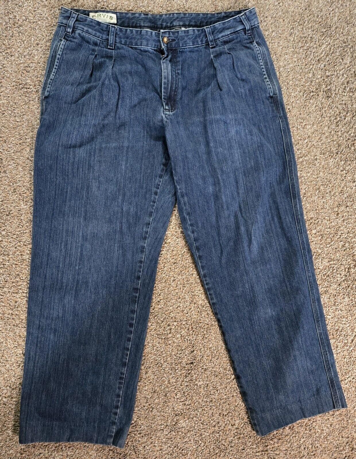 Orvis Orvis Sporting Traditions Pleated Cotton Denim Pant Size 38 Size US 38 / EU 54 - 1 Thumbnail