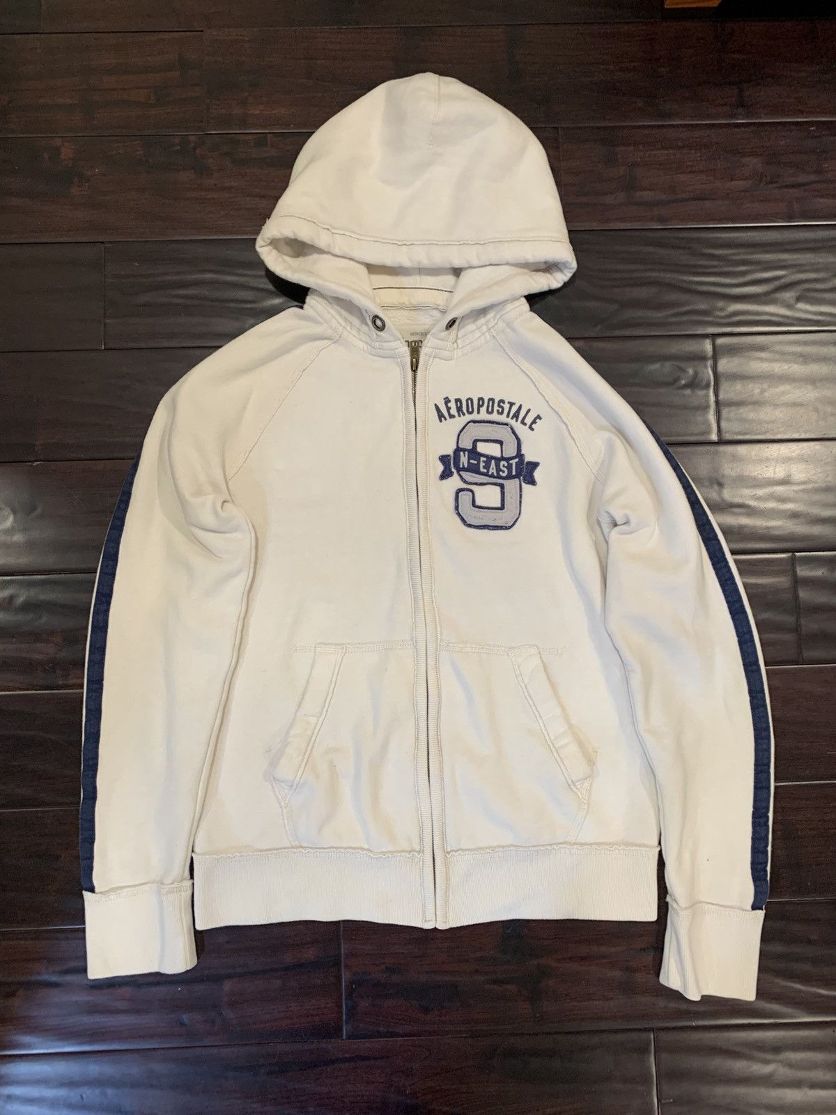 Aeropostale early 2000”s aeropostale blue striped hoodie Size US L / EU 52-54 / 3 - 2 Thumbnail