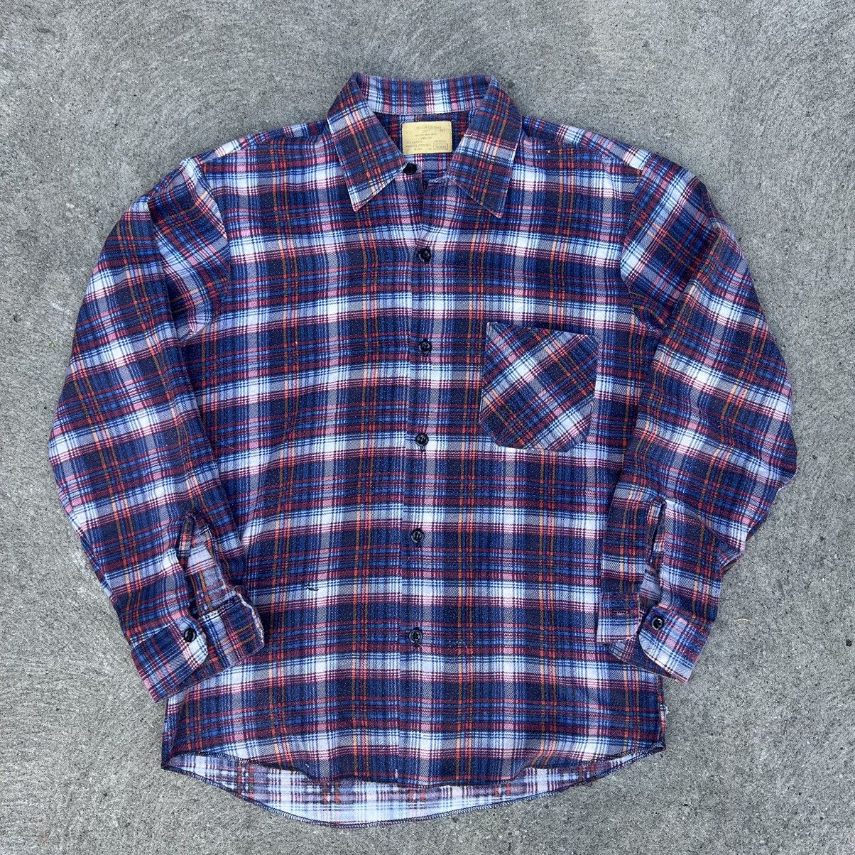 Sears Vintage Sears Perma-Prest Flannel Shirt Size US M / EU 48-50 / 2 - 1 Thumbnail