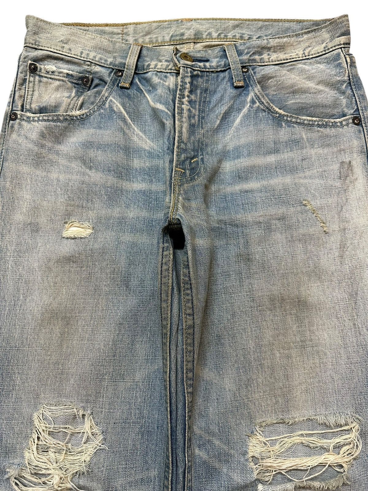 Levi's Vintage 90s Levis 502 Mud Faded Wash Distress Baggy Jeans Size US 31 - 3 Thumbnail