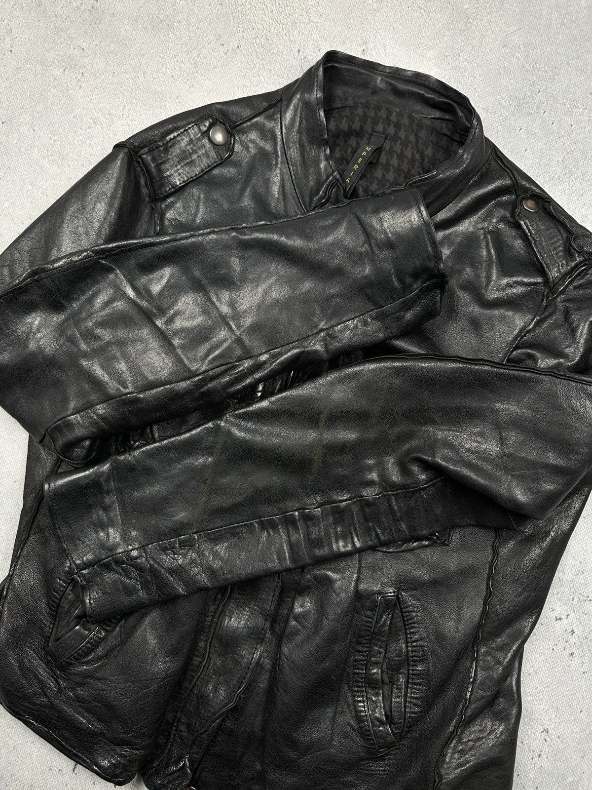 Imperial Imperial Vintage Black Leather Jacket Made in Italy Archive Size L / US 10 / IT 46 - 9 Thumbnail