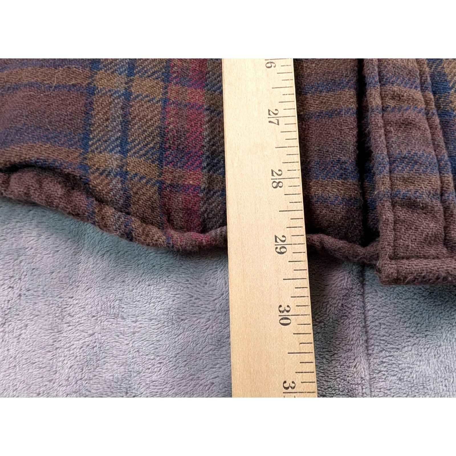 RVCA RVCA Shirt Mens Regular Brown Plaid Button-Up Long Sleeve Large Wool/Cotton Flannel Button-Down Western Theme Size US L / EU 52-54 / 3 - 6 Thumbnail