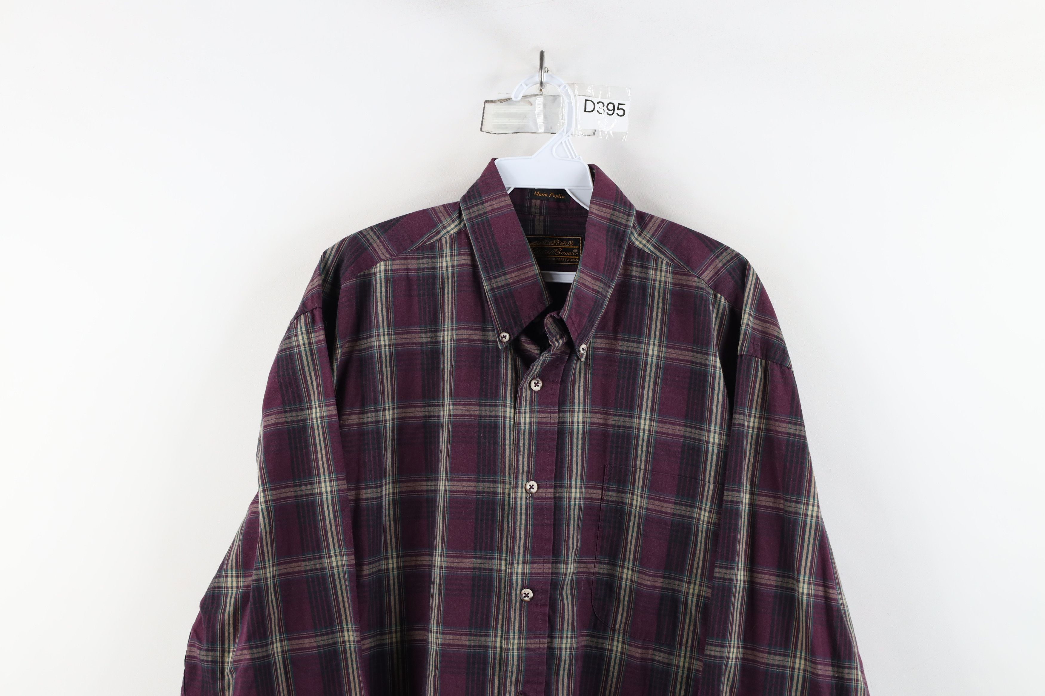 Eddie Bauer × Vintage Vintage 90s Eddie Bauer Poplin Collared Button Down Shirt Size US L / EU 52-54 / 3 - 2 Thumbnail