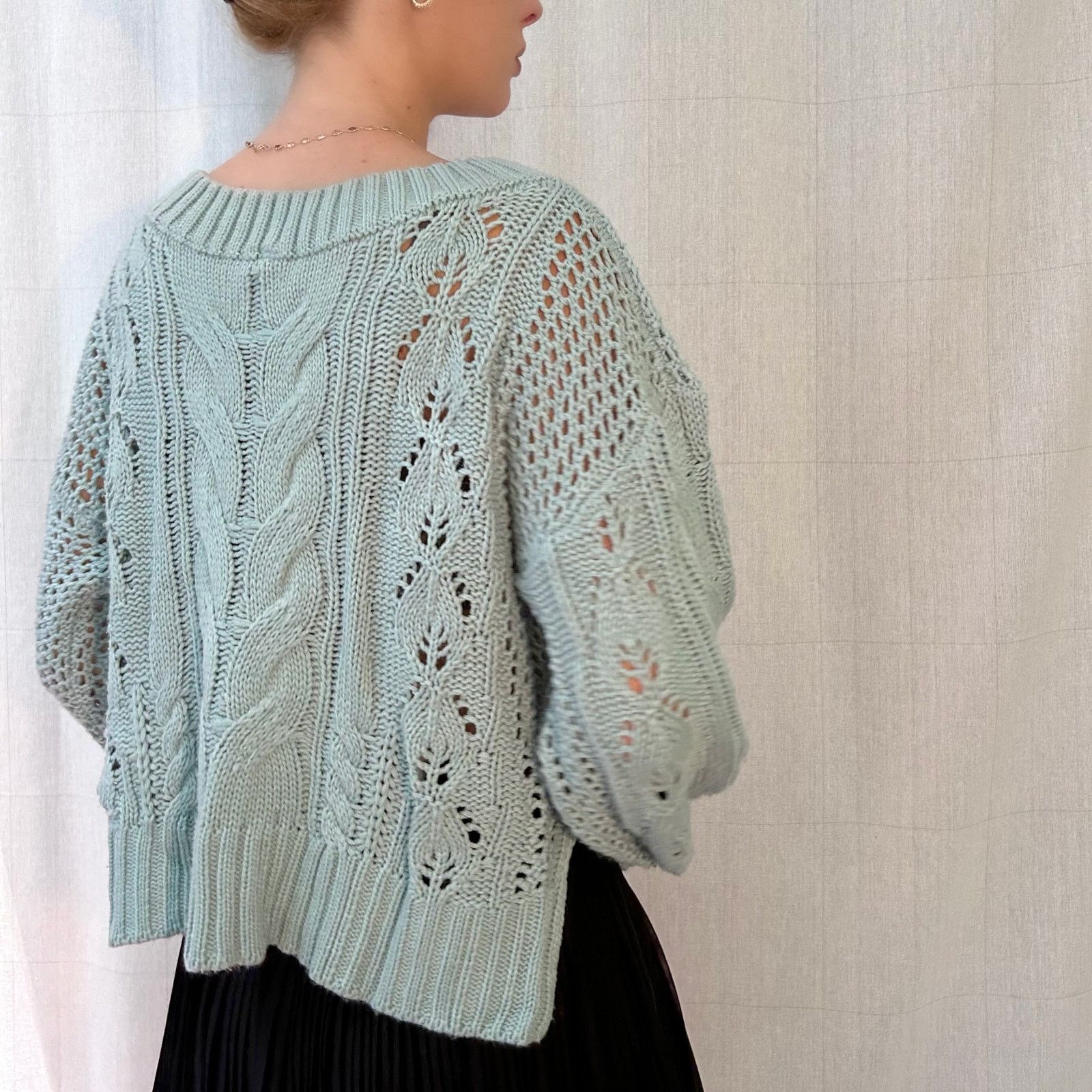 Urban Outfitters Powder Blue Knit Sweater Size Large Size L / US 10 / IT 46 - 3 Thumbnail