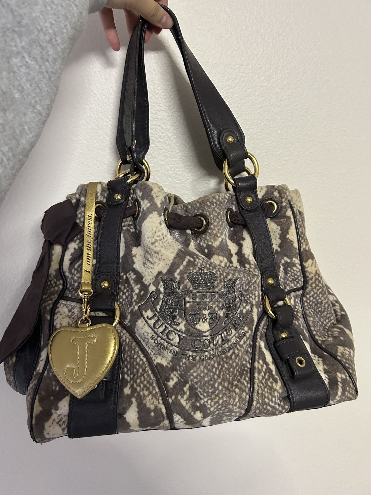 Juicy Couture × Vintage Python Print Rare vintage Juicy Couture Daydreamer tote bag Size ONE SIZE - 1 Thumbnail