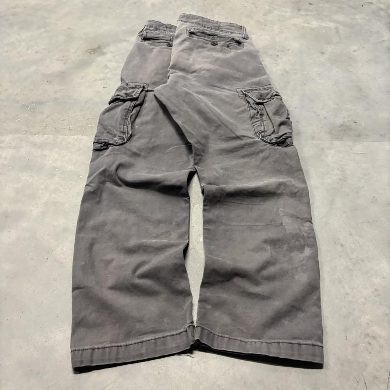 Japanese Brand × Vintage Crazy Vintage Y2K/2000s Grey Skater Streetwear Cargo Pants! Size US 34 / EU 50 - 4 Thumbnail