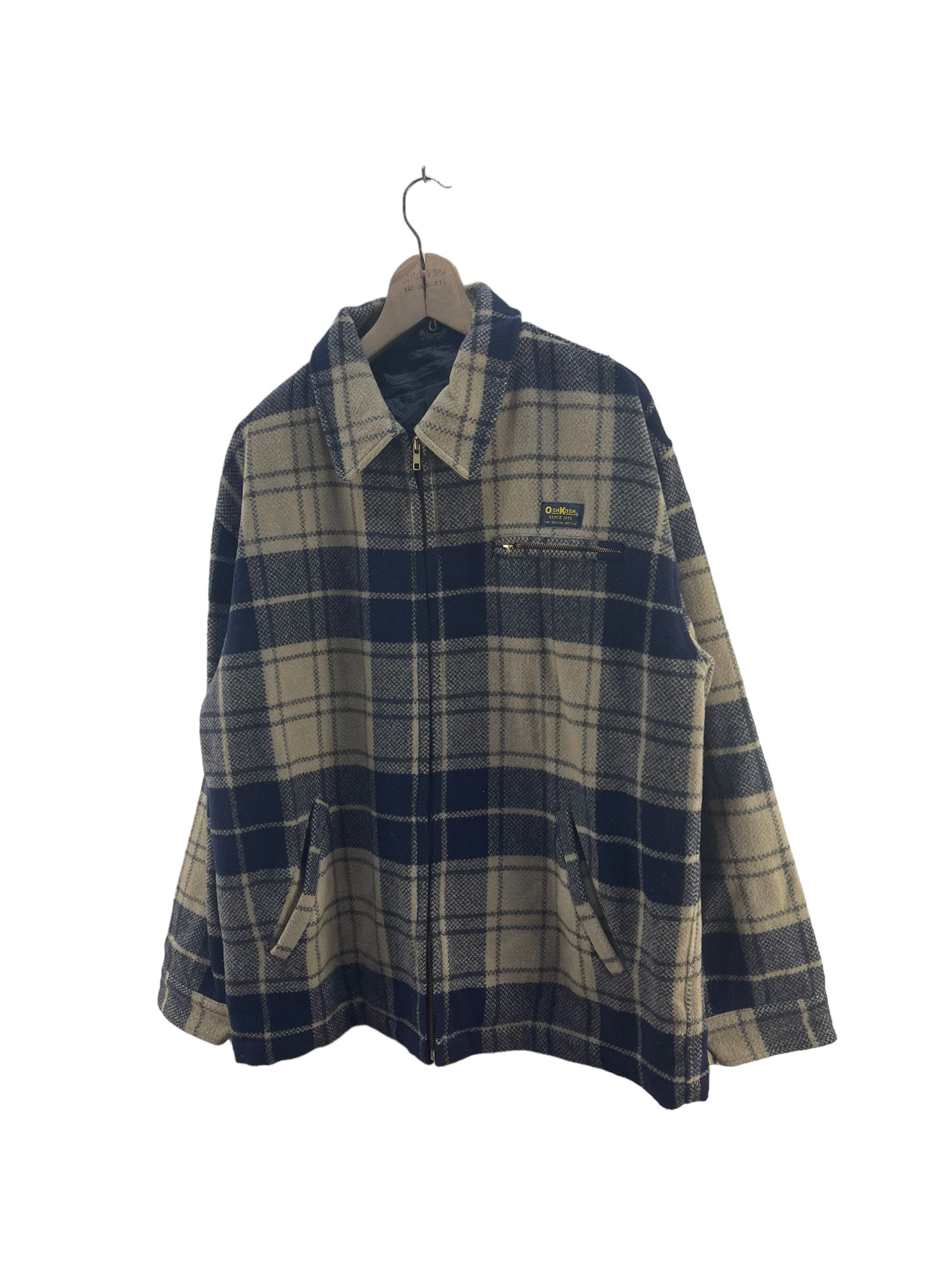 Oshkosh Vintage Oshkosh Flannel Wool Jacket Size L / US 10 / IT 46 - 4 Thumbnail