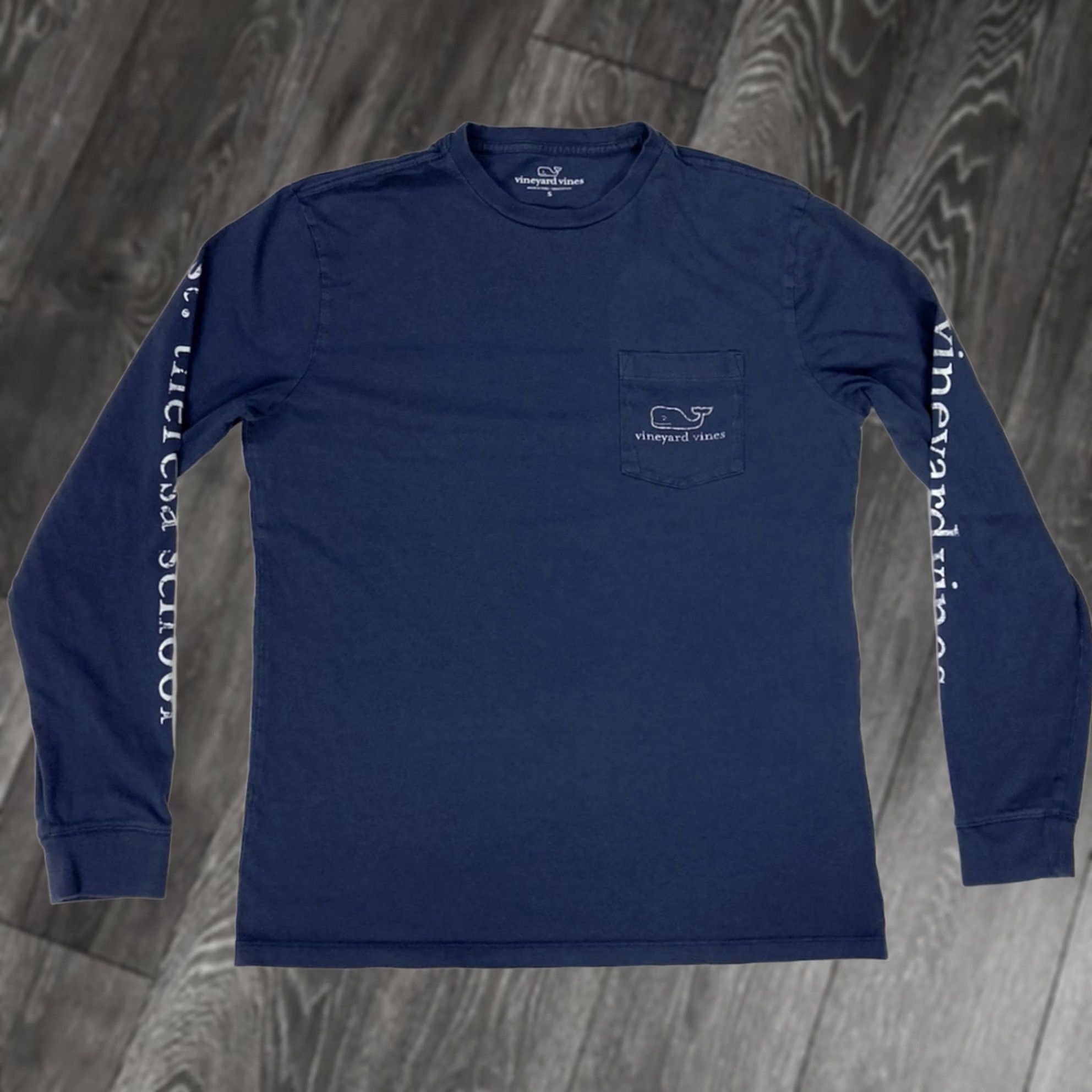 Vineyard Vines Vineyard Vines Shirt T-Shirt Men Small Crew Neck Long Sleeve Graphic Print Pocket Pink 100% Cotton Size US S / EU 44-46 / 1 - 1 Thumbnail