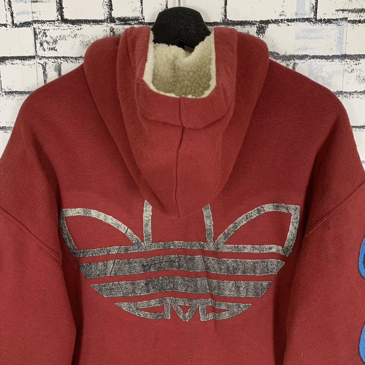 Adidas Vintage 90s Adidas Art Sherpa Hoodie Jacket Size US M / EU 48-50 / 2 - 7 Thumbnail