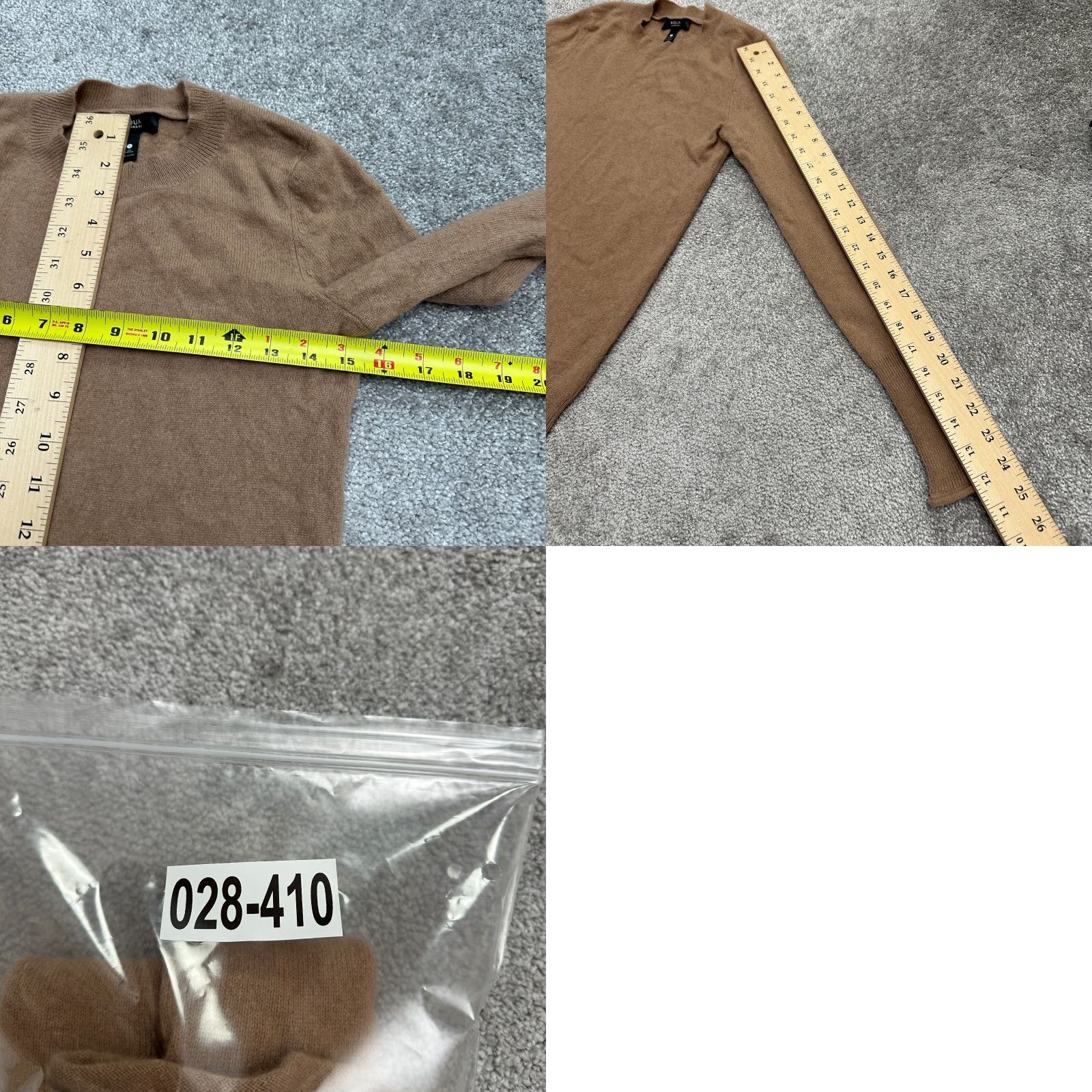AQUA Aqua Cashmere Sweater Shirt Womens Small Brown Crew Neck Pullover Adult Small Brown Classic Designer Size S / US 4 / IT 40 - 8 Thumbnail