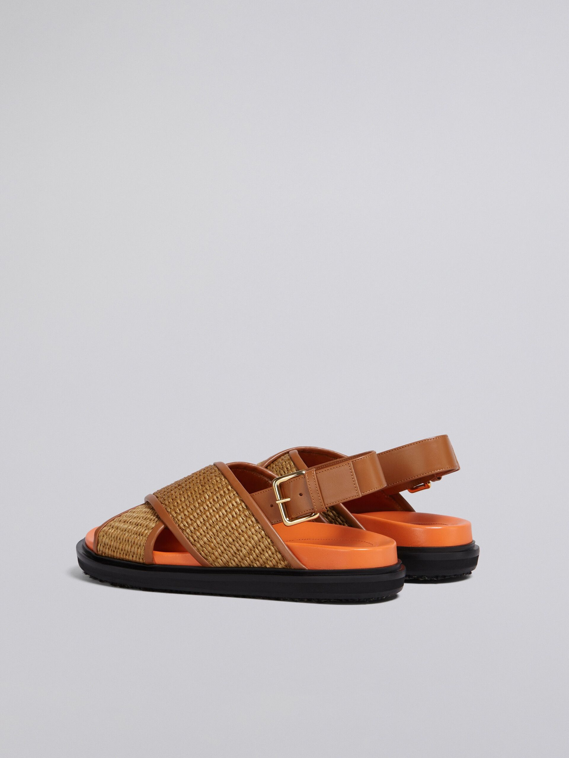 Marni oc11z0525 Raffia And Leather Fussbett in Brown Size US 9 / IT 39 - 3 Thumbnail