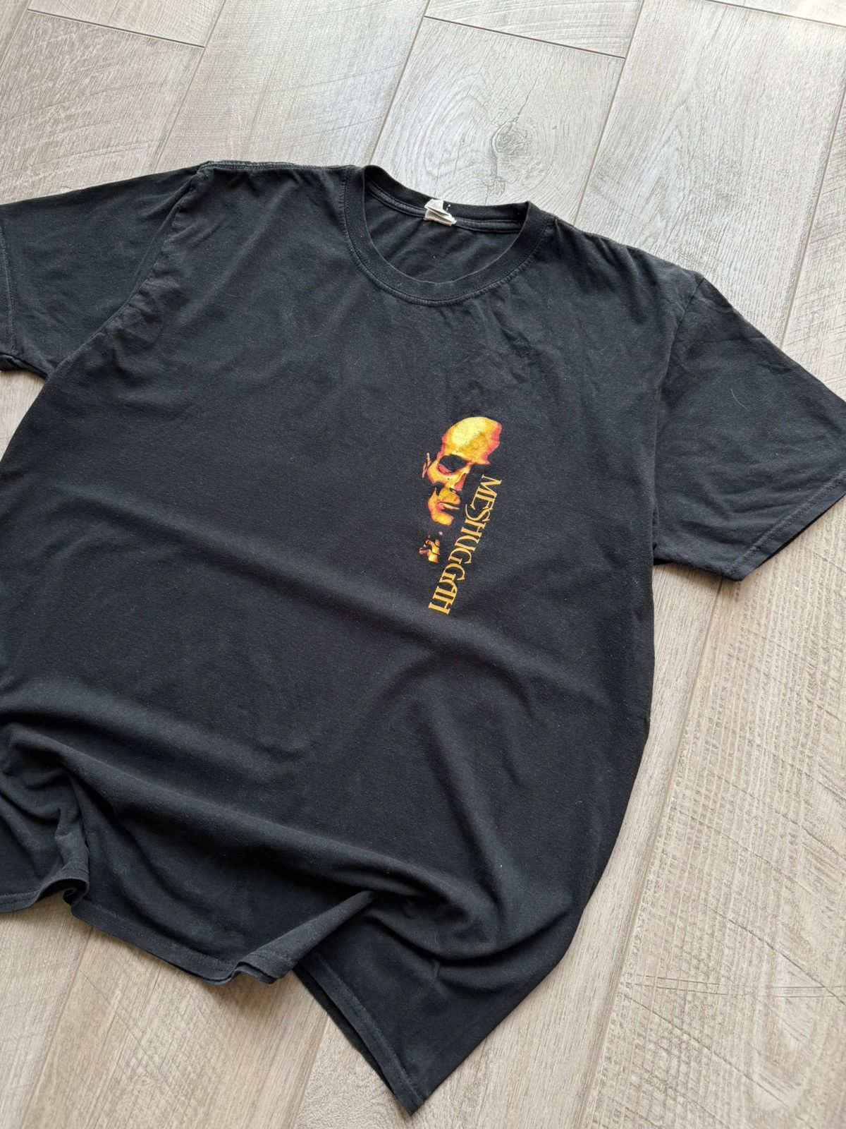 Band Tees Meshuggah Punk Rock Band Gothic Faded Vintage T Shirt Size US XL / EU 56 / 4 - 2 Thumbnail