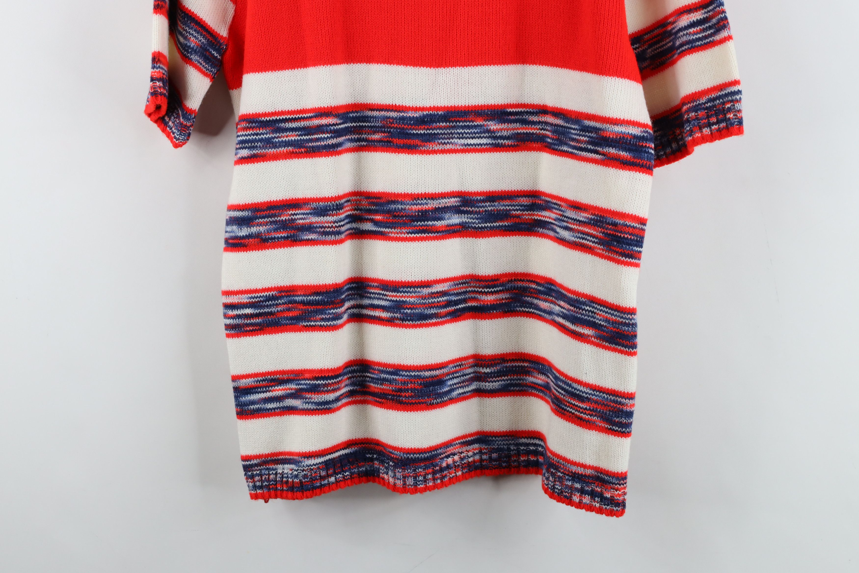 Vintage Vintage 60s Streetwear Striped Short Sleeve Knit Sweater Size M / US 6-8 / IT 42-44 - 9 Thumbnail