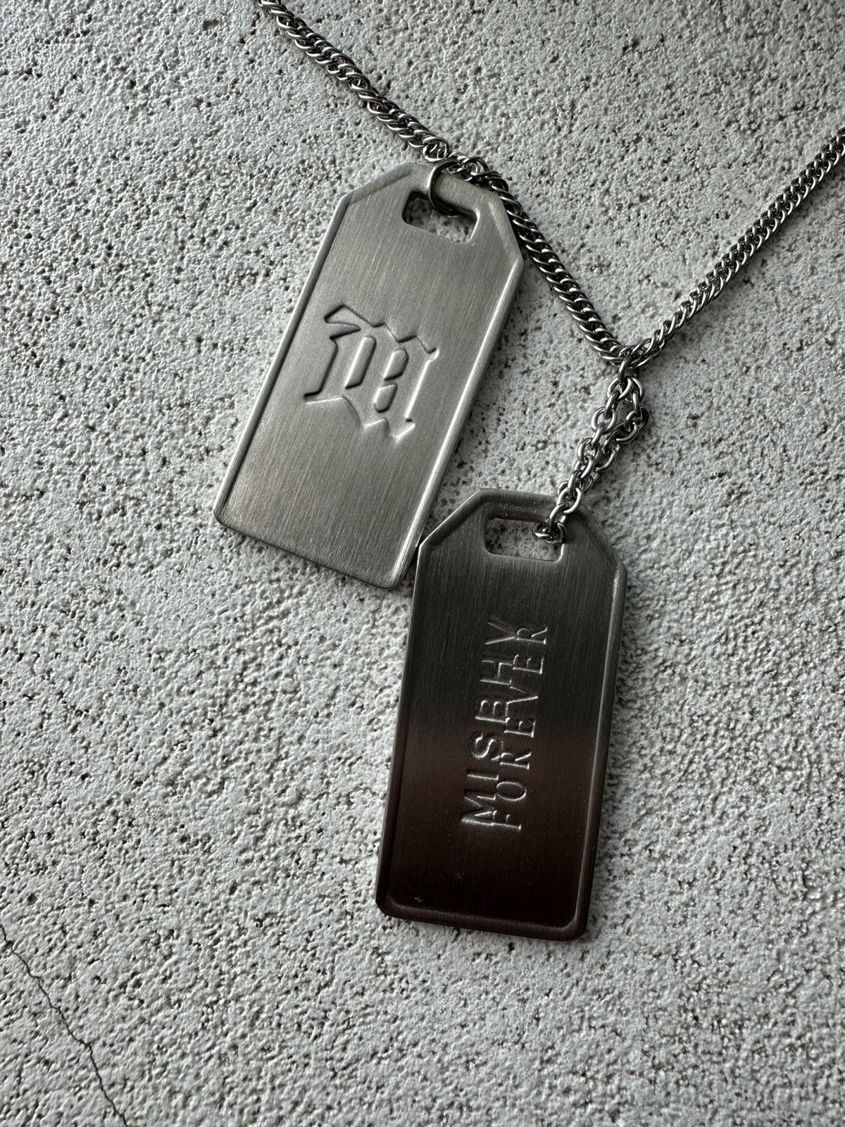 Misbhv Misbhv Forever Dog Tag Double Necklace Silver NWT Size ONE SIZE - 3 Thumbnail