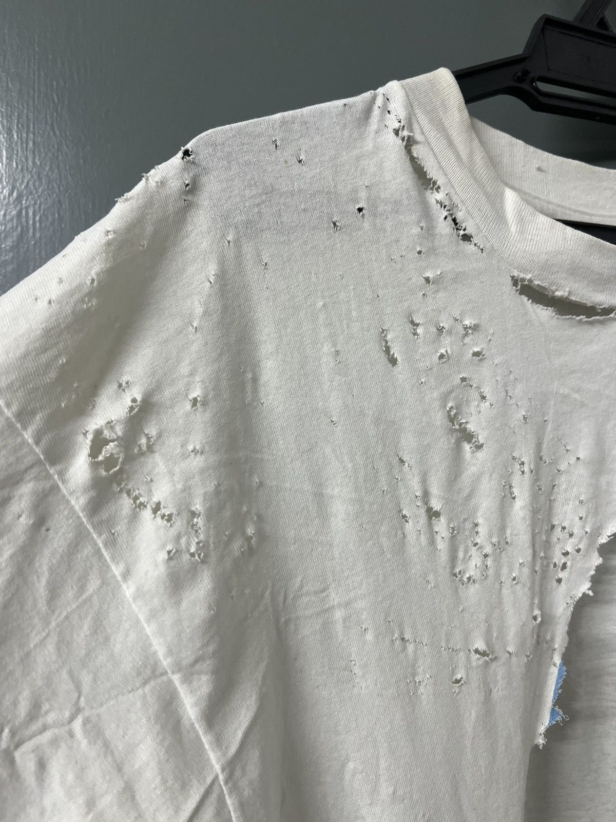 Vintage VINTAGE THRASHED FADED WHITE PLAIN PAPER THIN ERD GRUNGE Size US XL / EU 56 / 4 - 4 Thumbnail