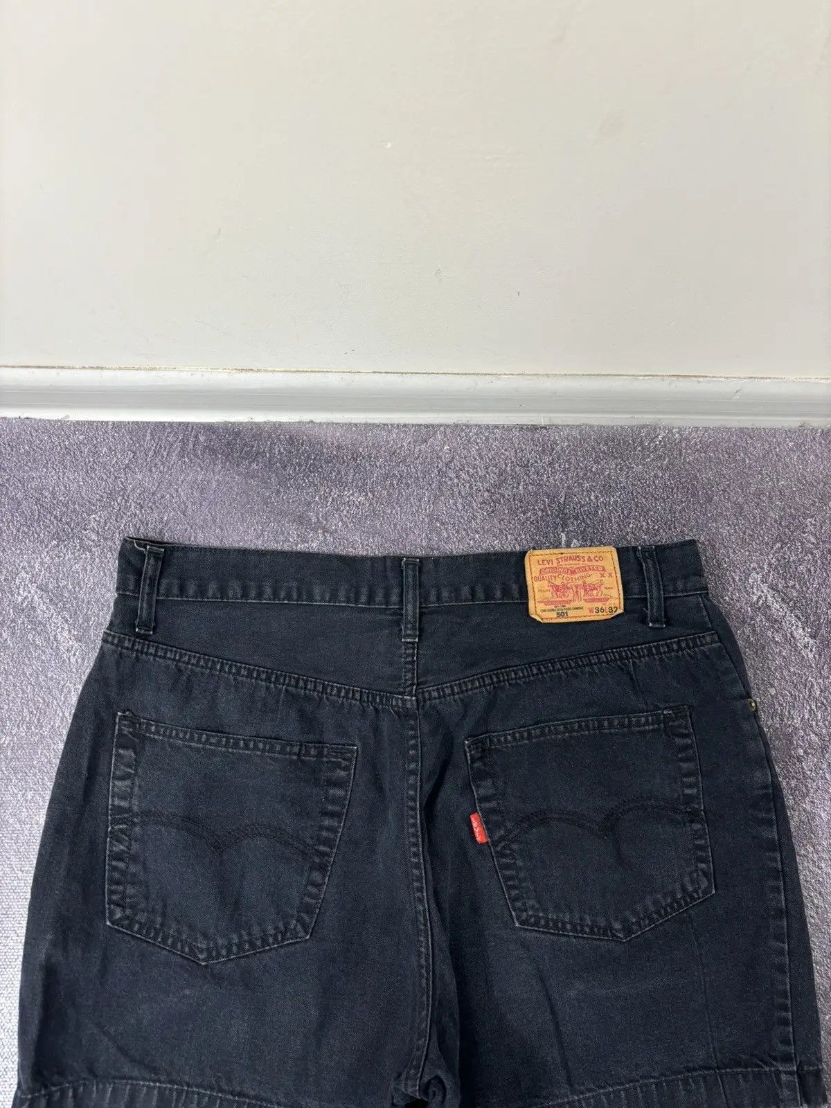 Levi's × Vintage Vintage Levi’s 501 American Hype Black Denim Shorts Jorts Size US 36 / EU 52 - 3 Thumbnail
