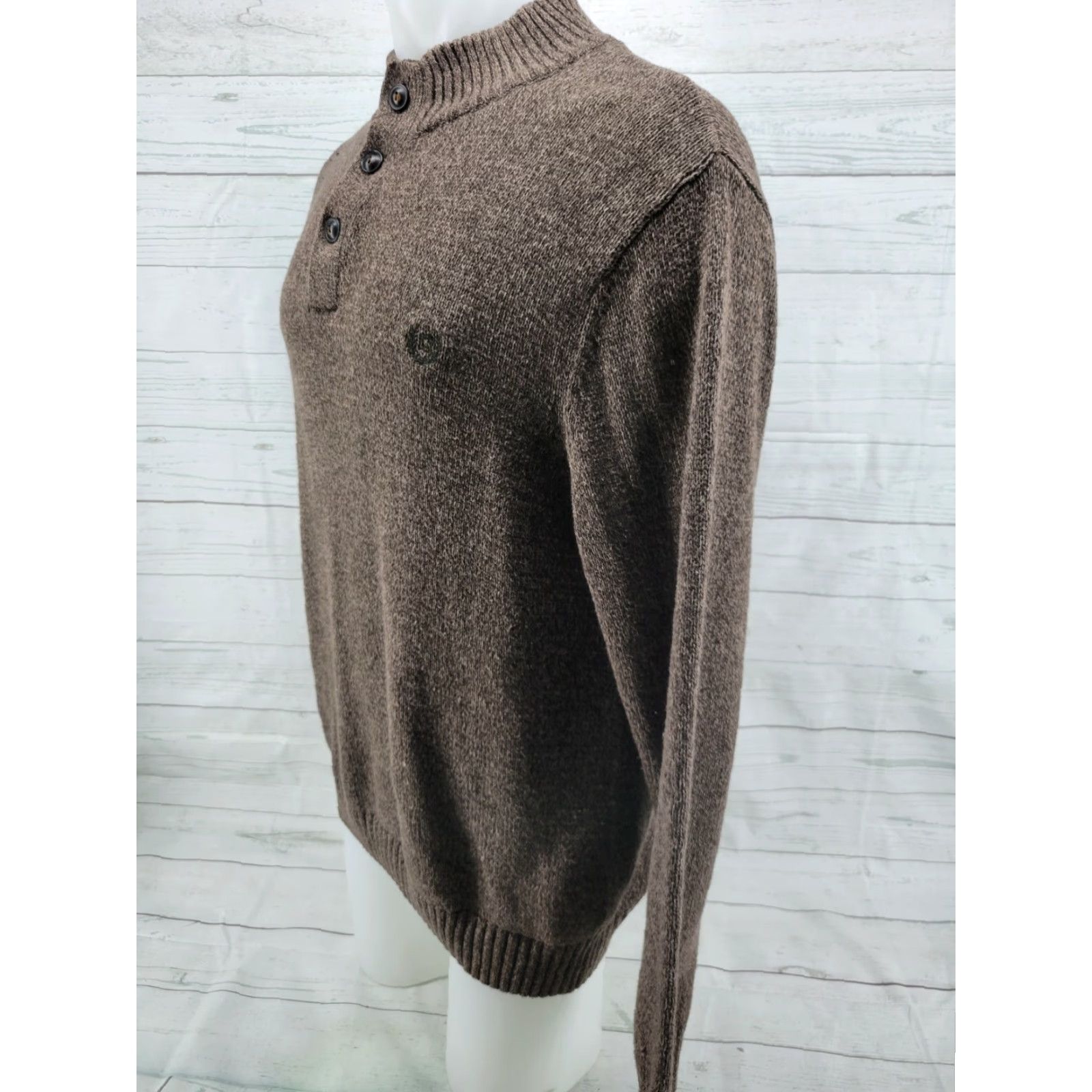 Chaps Chaps Sweater 3 Button Cotton Men's Size Large Brown Shirt MENS Regular Knit Mock Neck Vintage: No Size US L / EU 52-54 / 3 - 2 Thumbnail