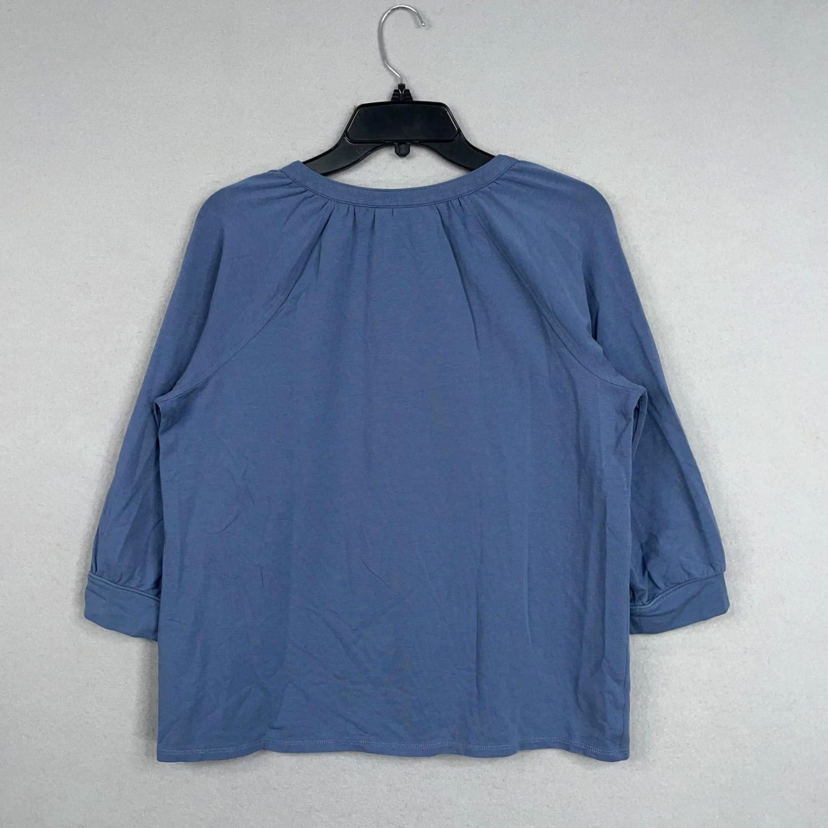 J. Jill Pure Jill French Terry Blue Womens Small Pullover Shirt - Casual - 3/4 Sleeve - Cotton Blend - Waist Size - 0.99 Size S / US 4 / IT 40 - 6 Thumbnail