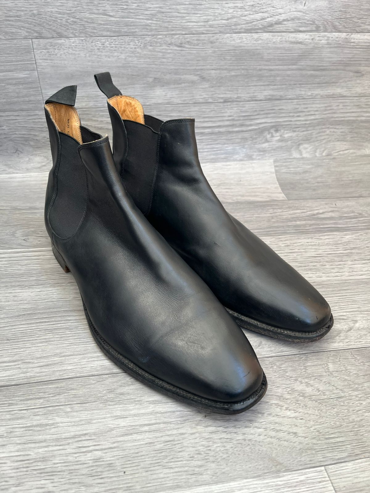 Crockett & Jones Crockett & Jones Black Leather Chelsea Boots Sz US 13.5 Size US 13 / EU 46 - 1 Thumbnail