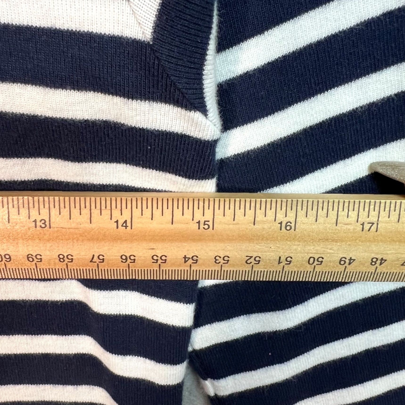 Ralph Lauren LAUREN RALPH LAUREN Navy Striped Midi Dress 3/4 Sleeve A-Line Women's Medium Size M / US 6-8 / IT 42-44 - 5 Thumbnail