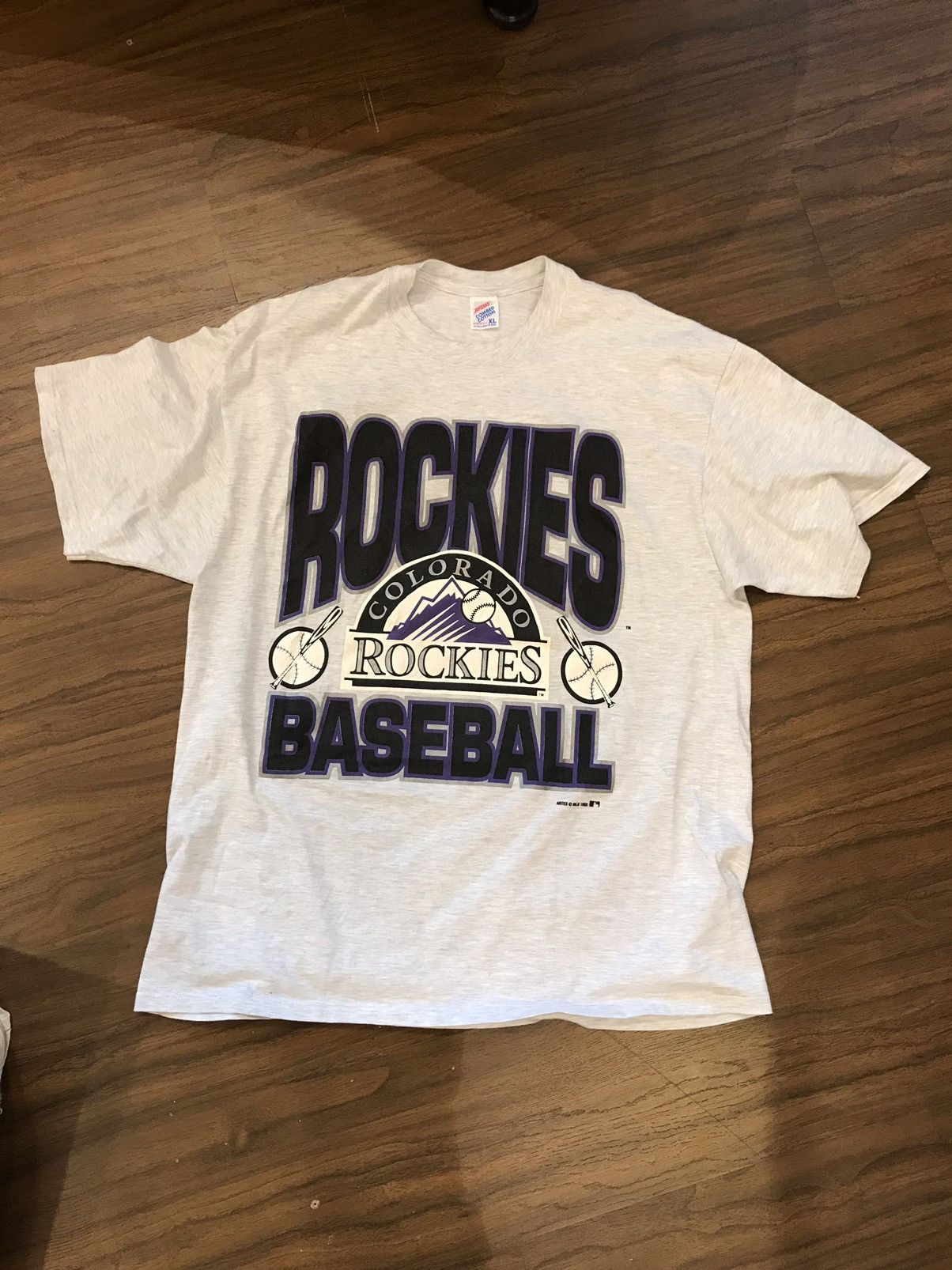 MLB 90s MLB Colorado Rockies Tshirt Size US XL / EU 56 / 4 - 5 Thumbnail
