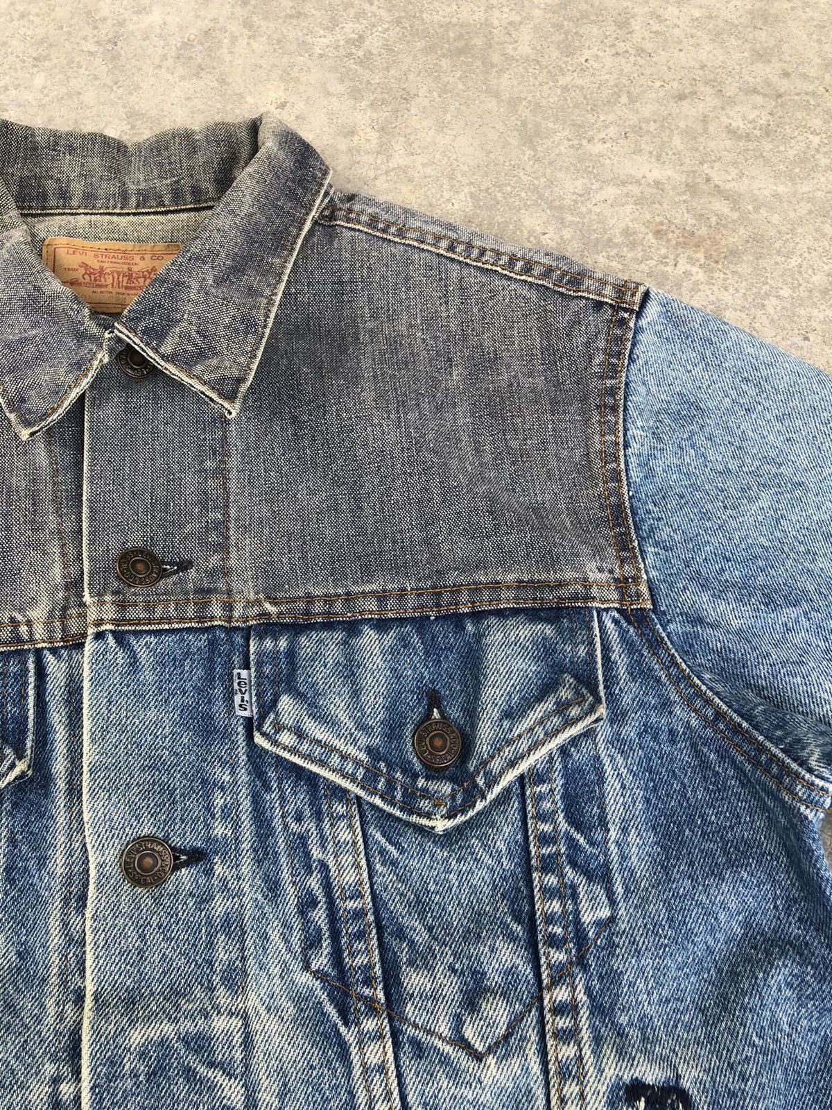 Levi's Vintage 80’s Levi’s Denim Jacket Distressed Jeans Size US M / EU 48-50 / 2 - 13 Thumbnail