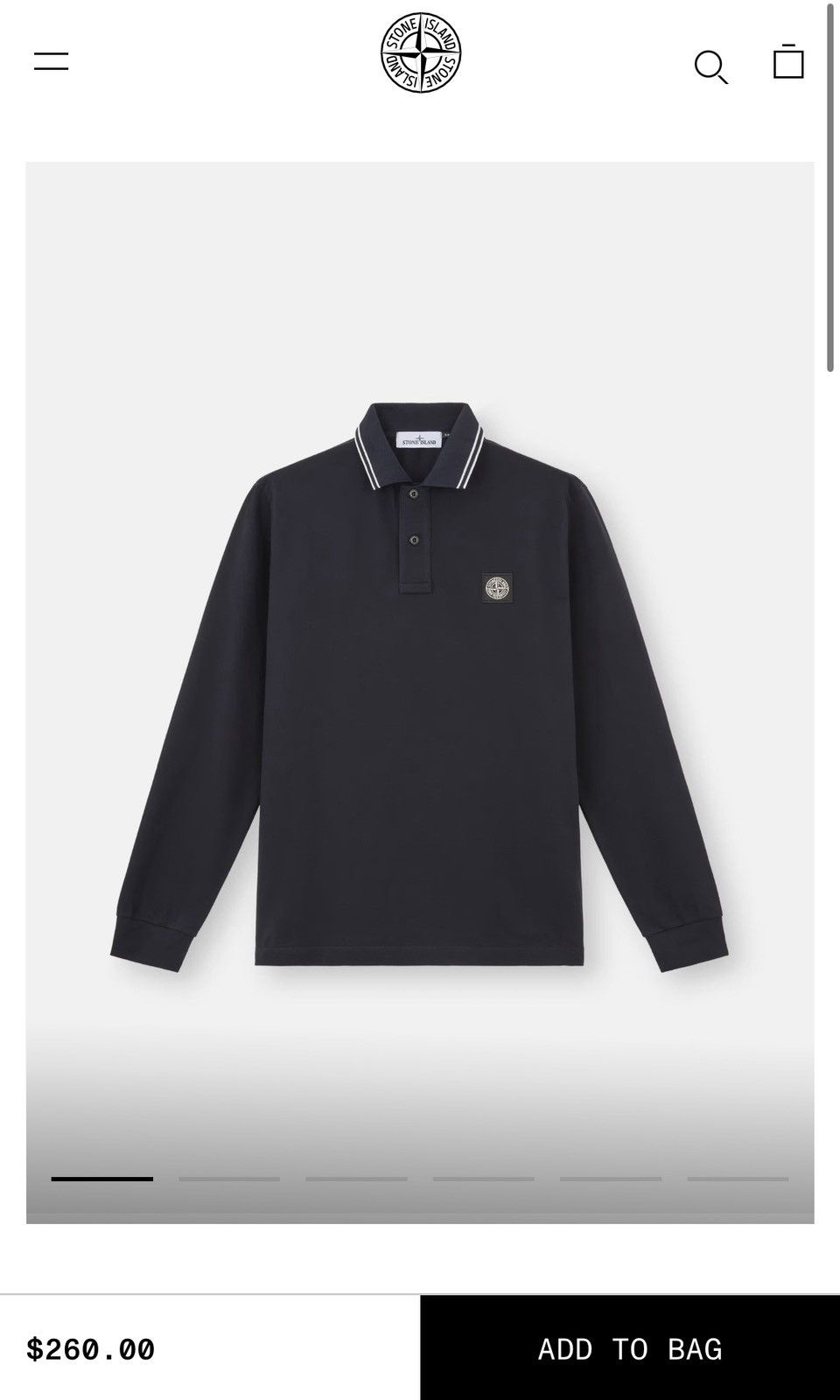 Stone Island Stone Island Long Sleeve Polo Size US L / EU 52-54 / 3 - 9 Thumbnail