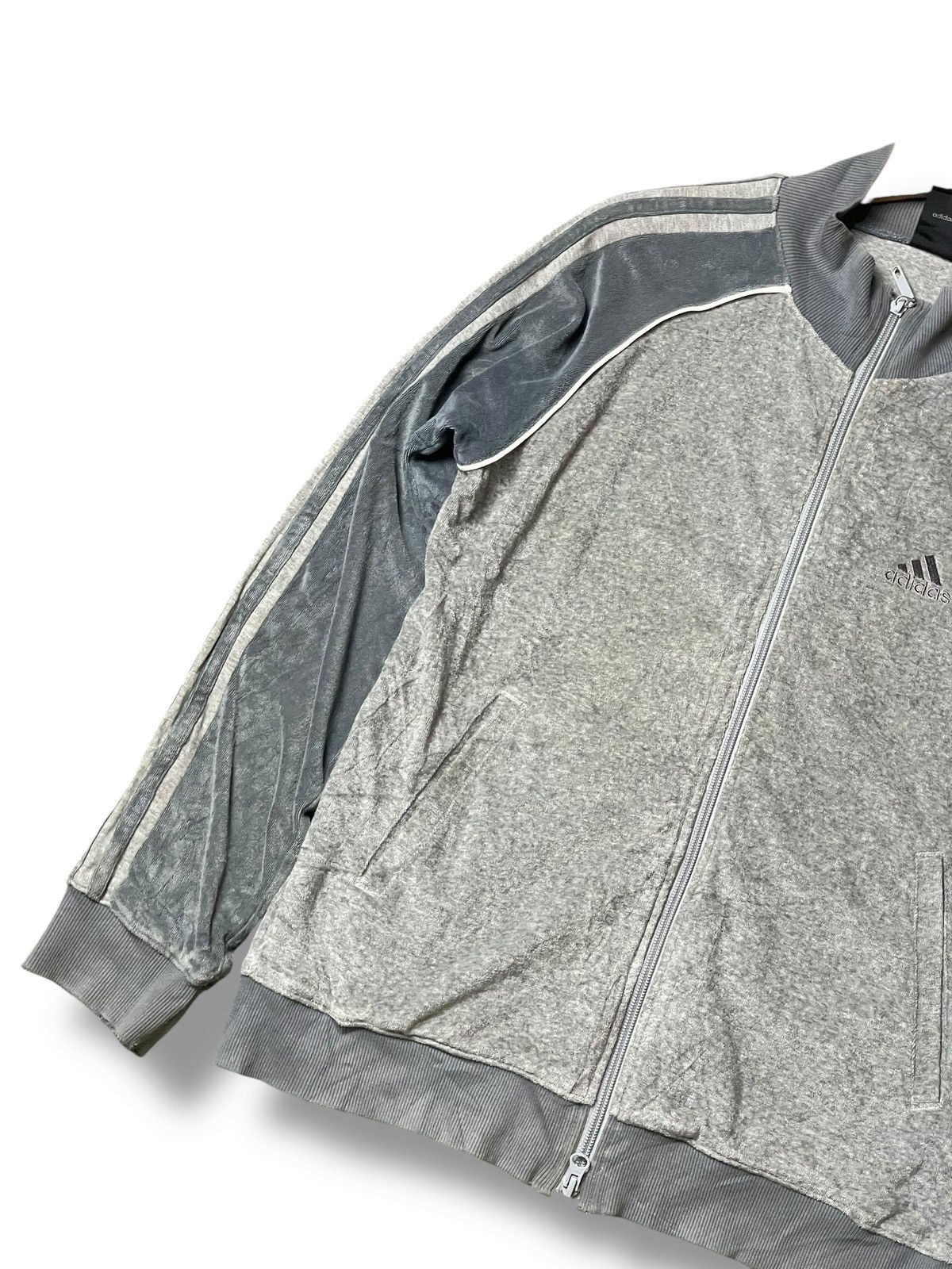 Adidas × Vintage ADIDAS Fleece Track Sportswear Jacket (105) Size US S / EU 44-46 / 1 - 4 Thumbnail
