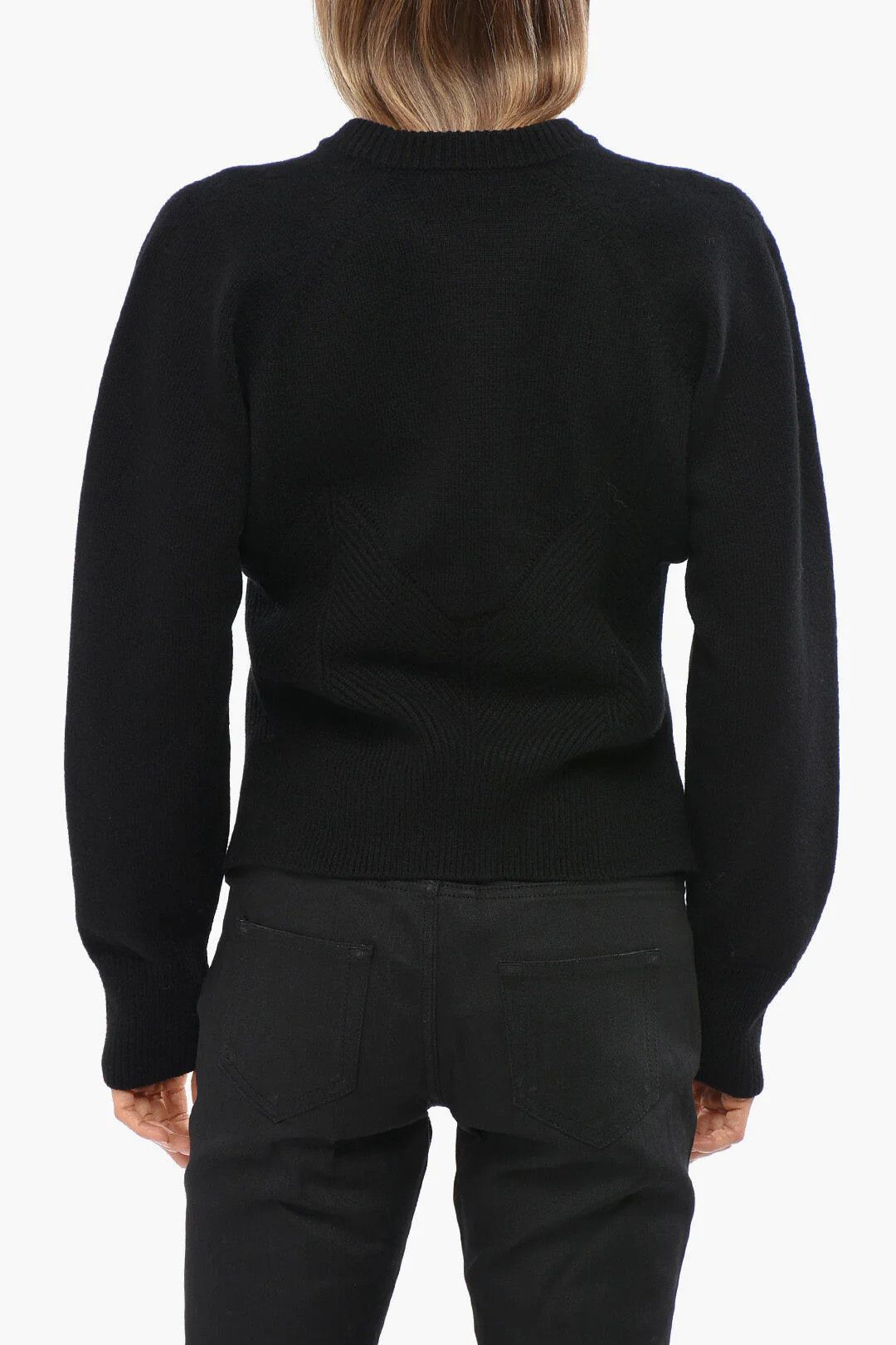 Alexander McQueen og1mm0426 Crew-Neck Chevron Corset Top in Black Size L / US 10 / IT 46 - 2 Thumbnail